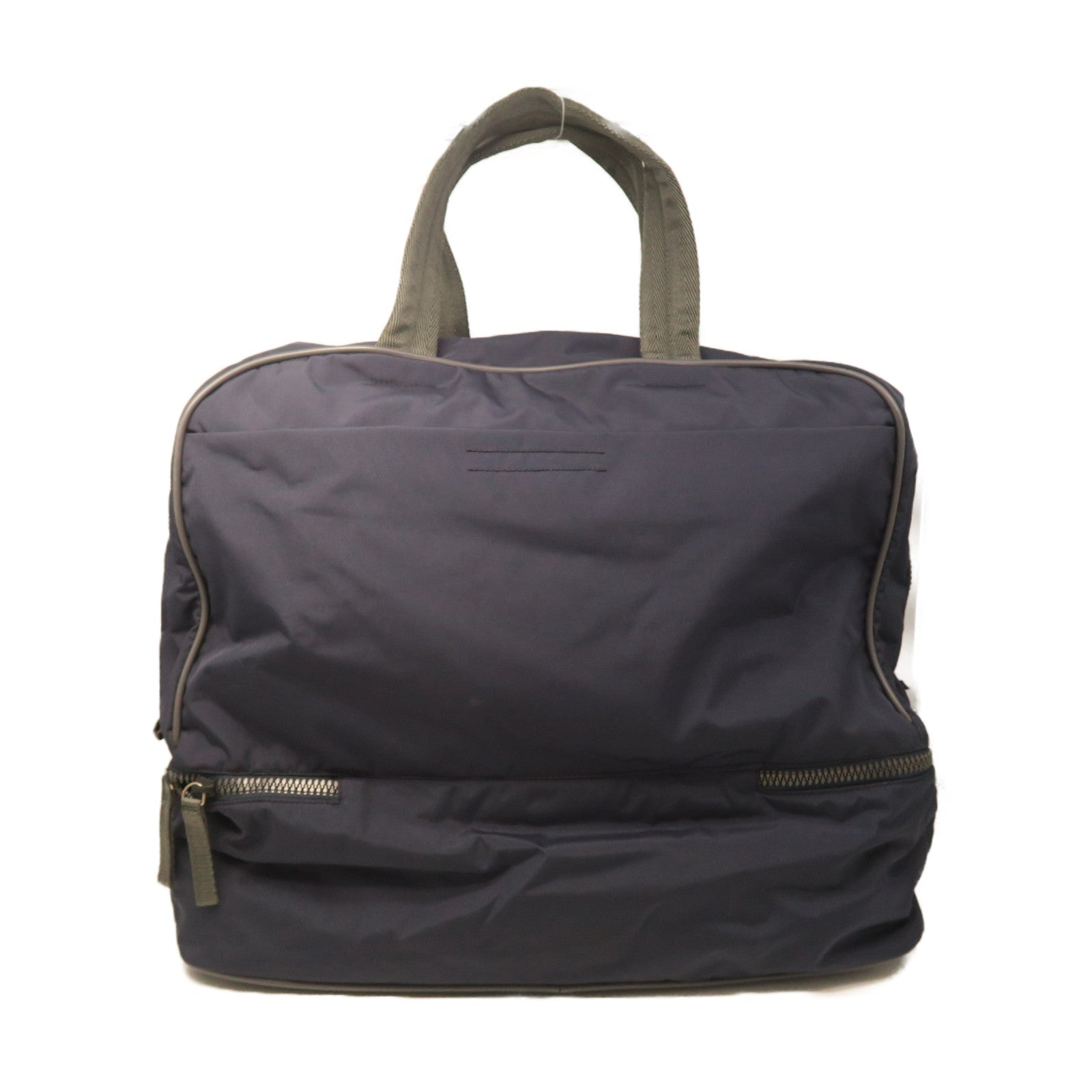 PRADA 尼龙Sports Boston Bag银扣波士顿包深蓝色