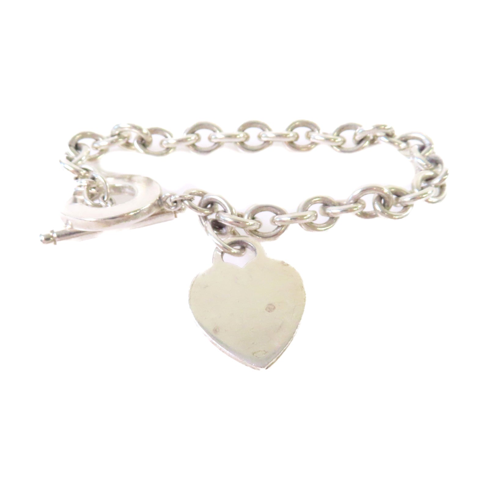 TIFFANY＆CO 925純銀Heart Tag Toggle Bracelet手鏈