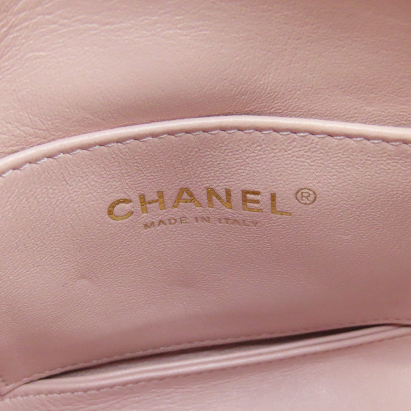 CHANEL 菱格牛皮皮革Chain Shoulder Bag金扣鏈帶肩背袋粉紅色