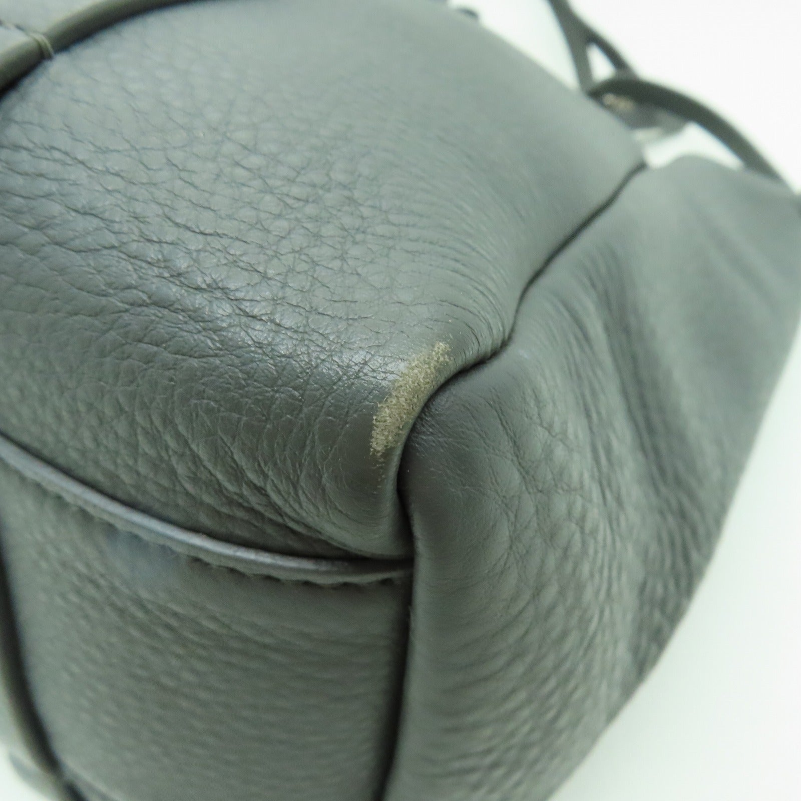 BALENCIAGA 牛皮皮革2way Shoulder Bag銀扣手挽肩背兩用袋灰色