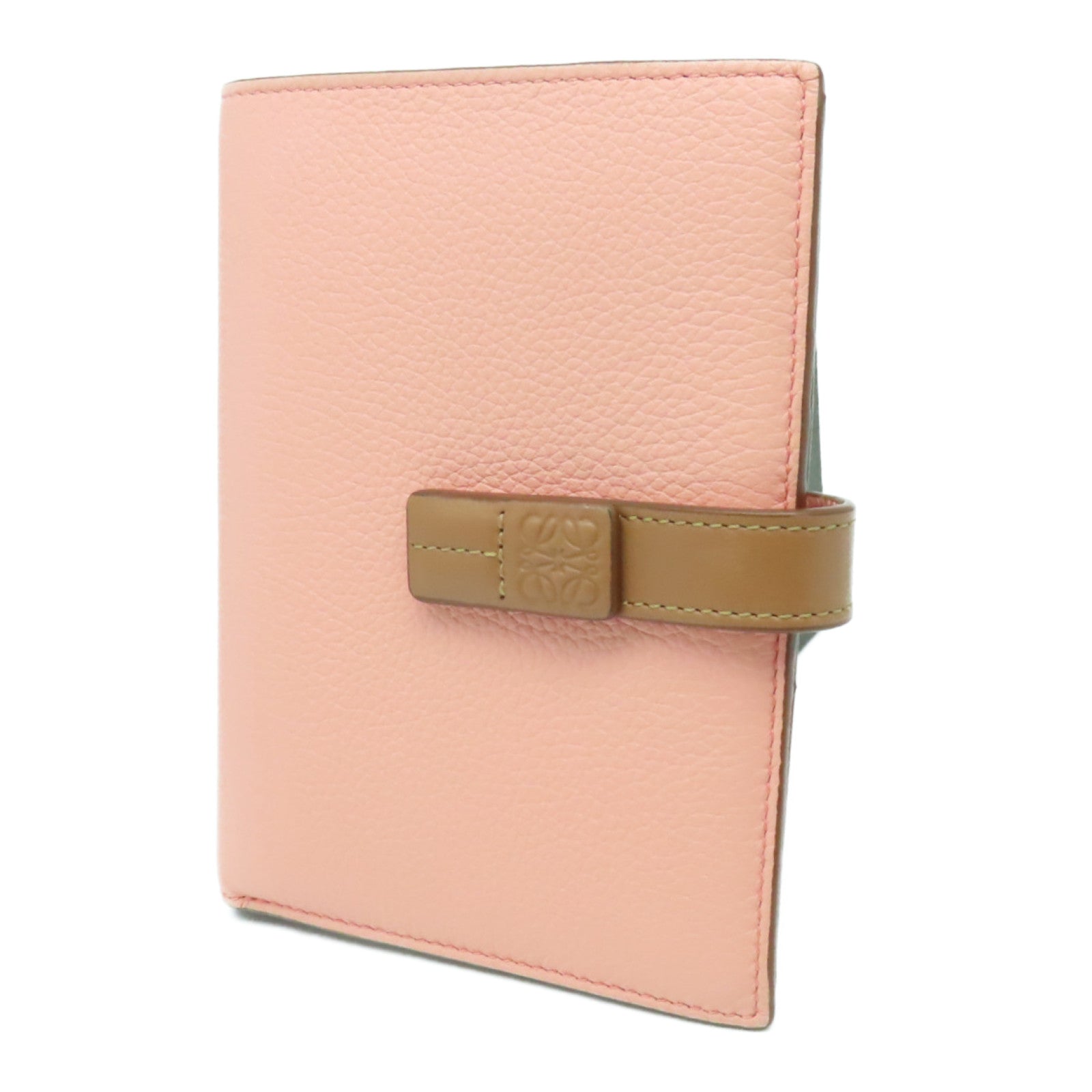 LOEWE 牛皮皮革Wallet金扣钱包粉红色