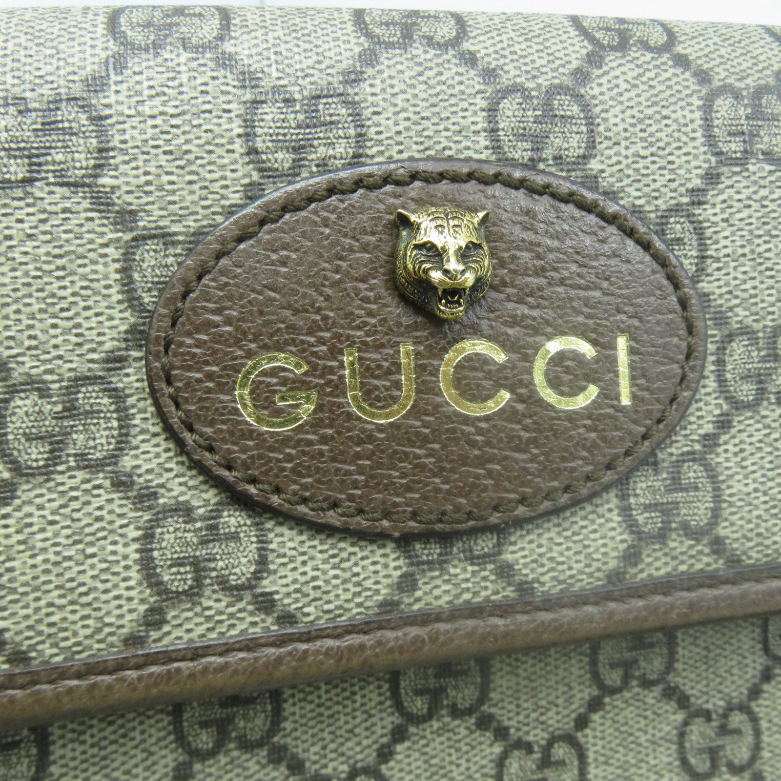 GUCCI 塗層帆布Waist Bag金扣腰包啡色