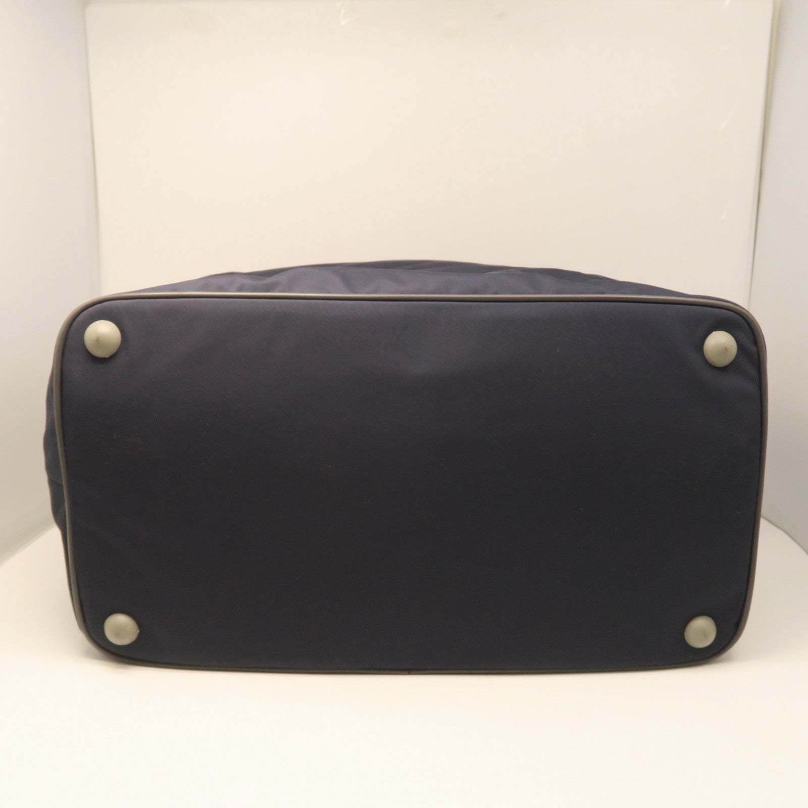 PRADA 尼龙Sports Boston Bag银扣波士顿包深蓝色