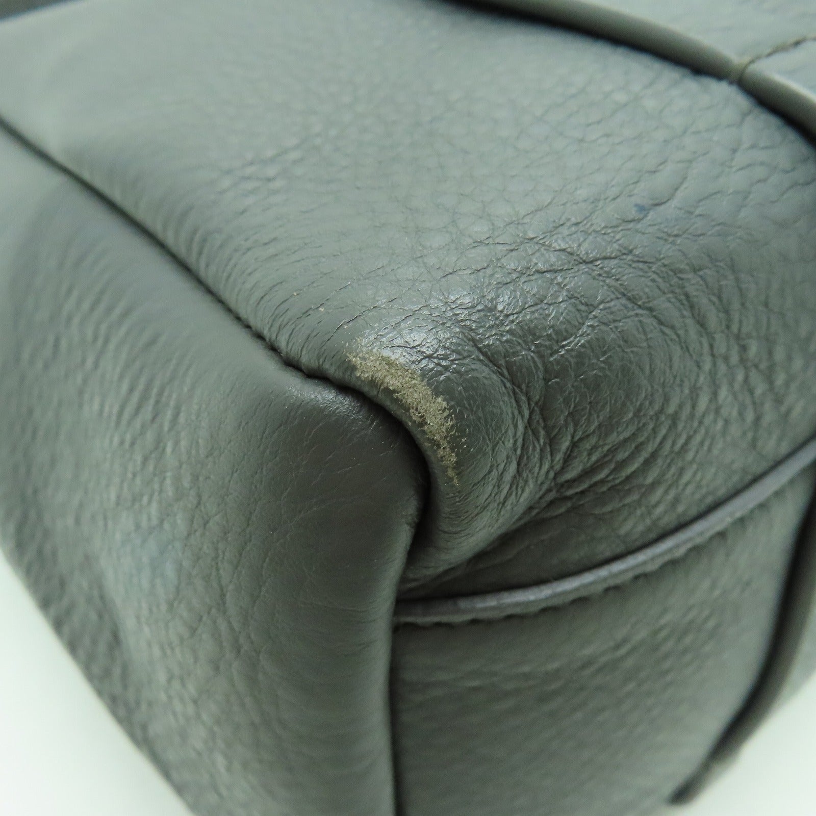 BALENCIAGA 牛皮皮革2way Shoulder Bag銀扣手挽肩背兩用袋灰色
