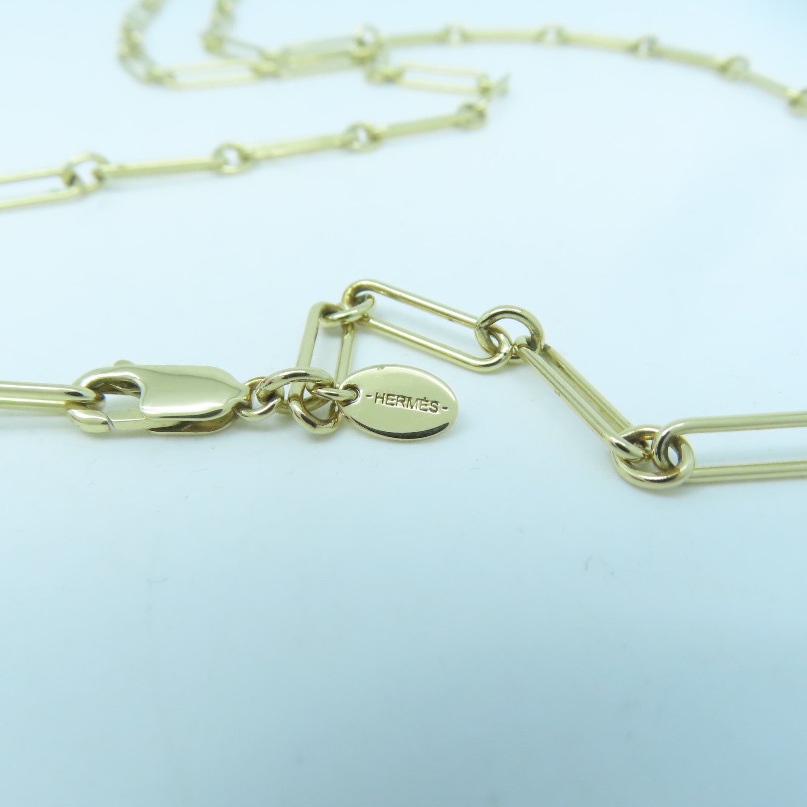 HERMES PVC/金屬Fusion Amulette Necklace項鍊金色/黑色/紅色#82cm