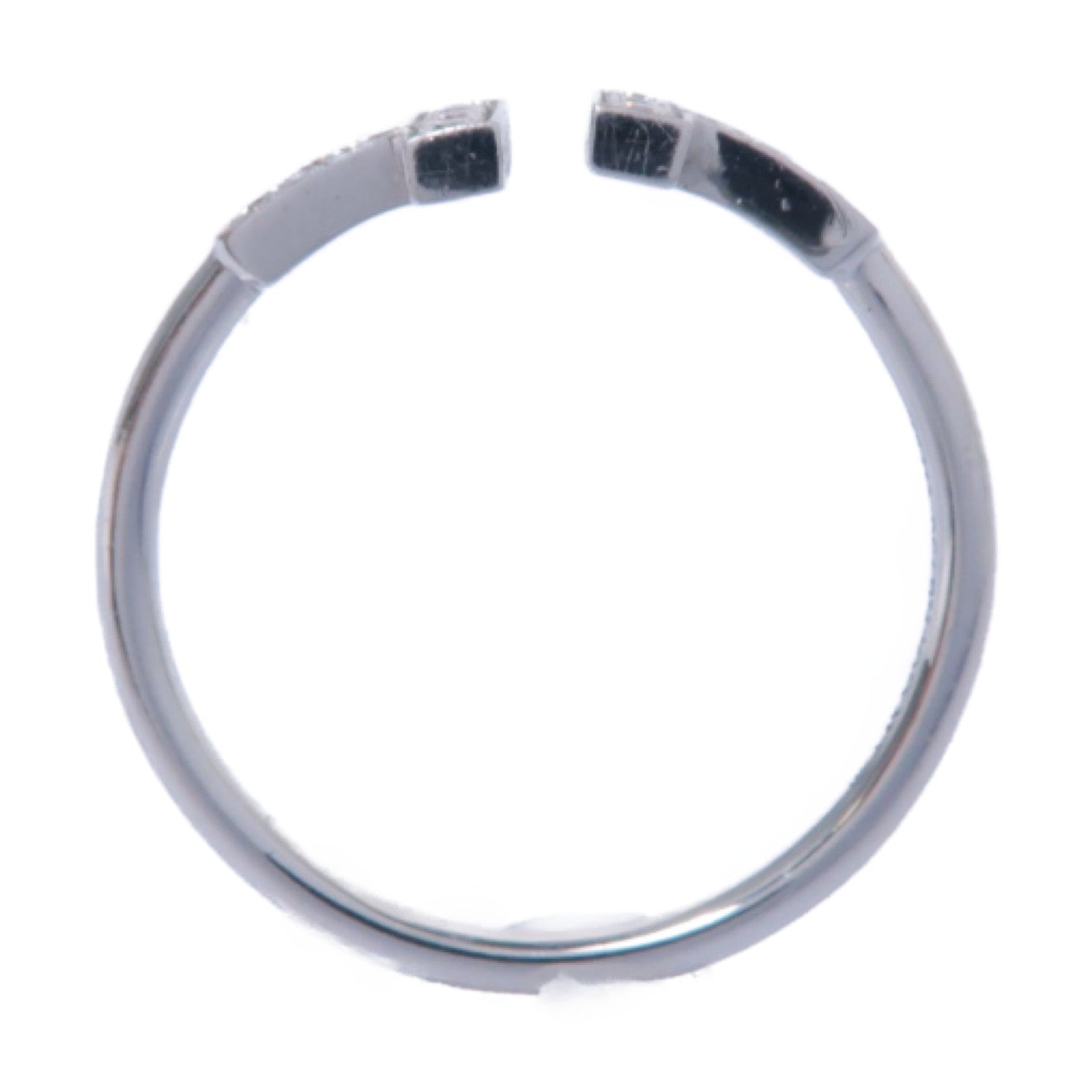 TIFFANY＆CO 18K白金T-wire Ring 0.13ct鑽石戒指US#9