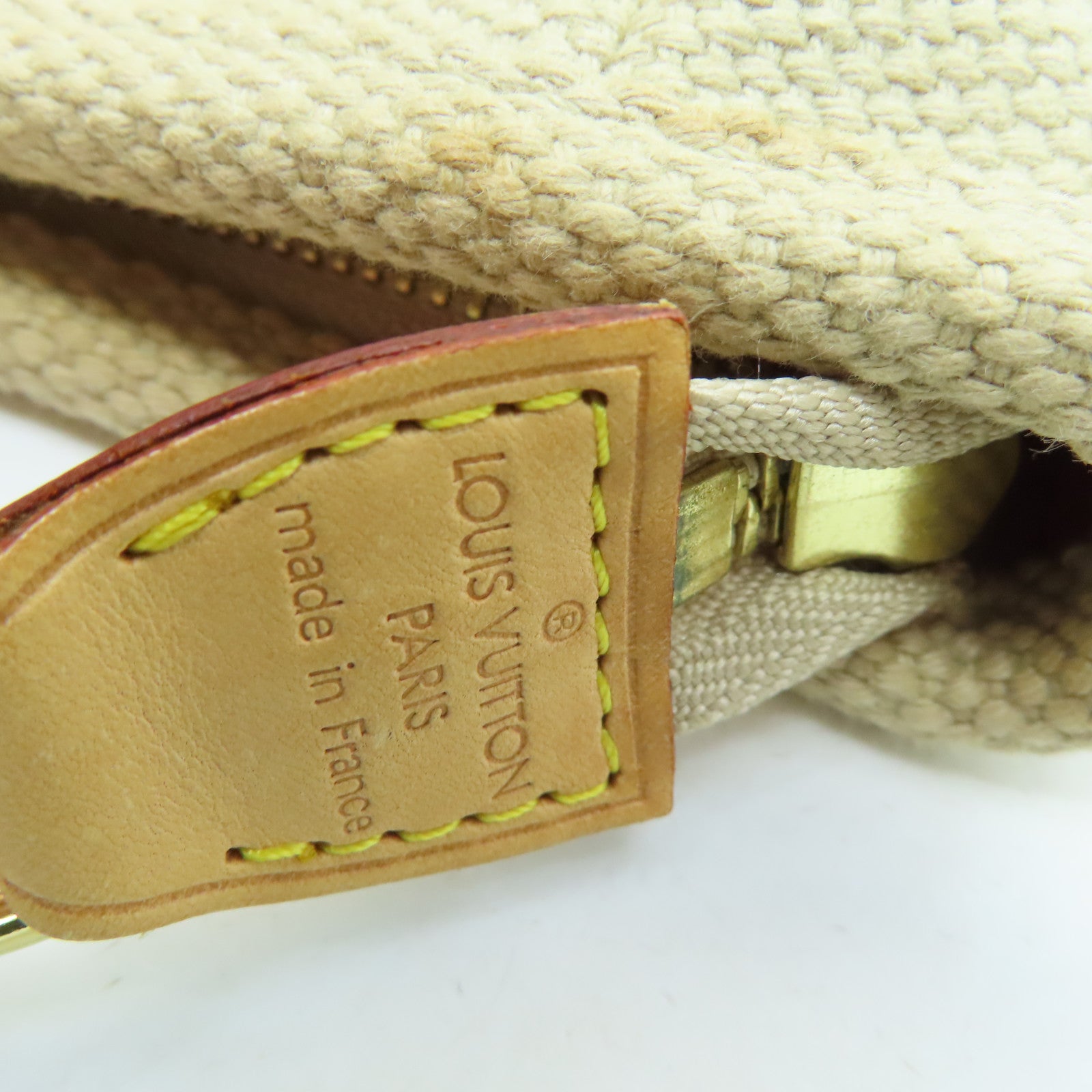 LOUIS VUITTON 帆布Cabas GM金扣手挽袋/肩背袋米色/紅色