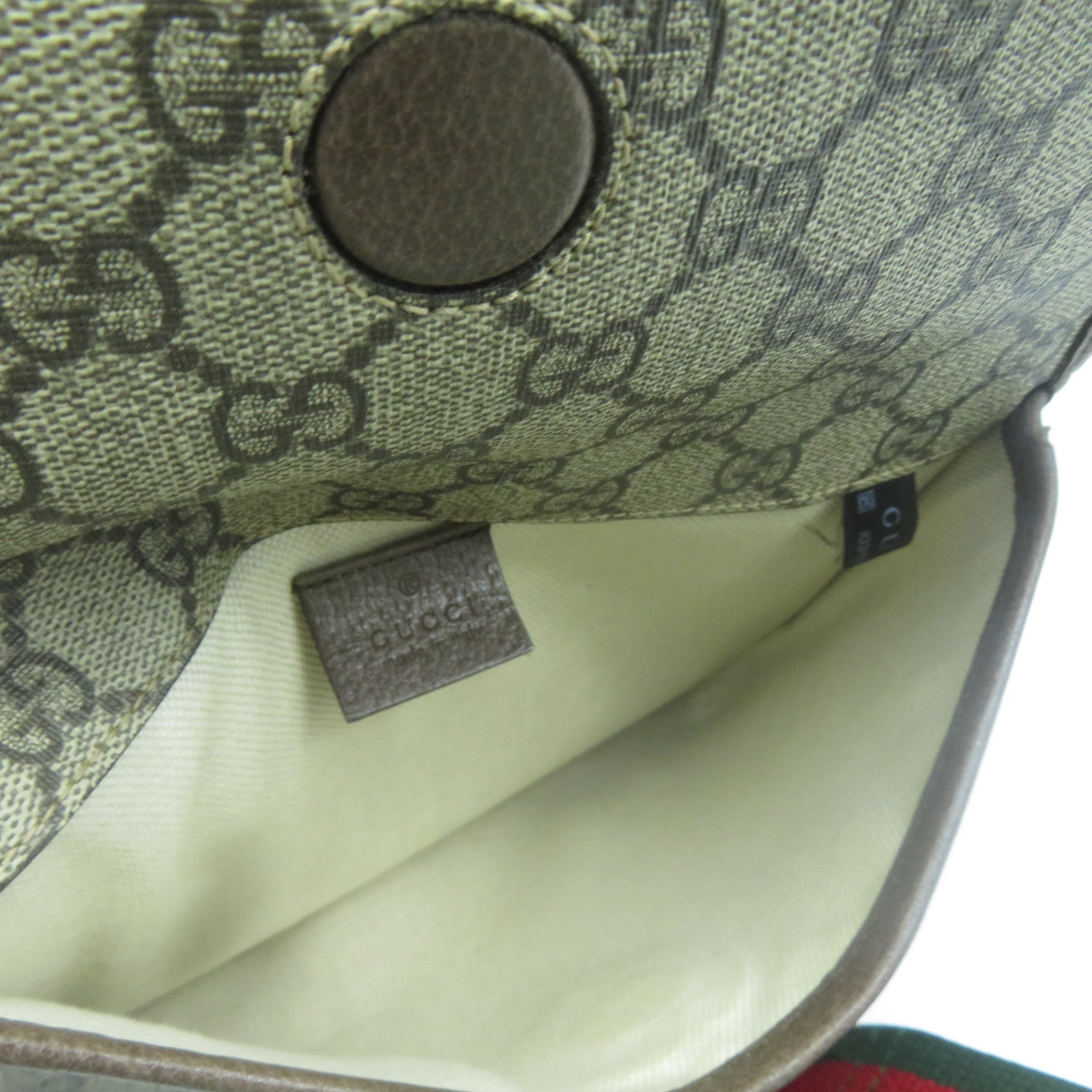 GUCCI 塗層帆布Waist Bag金扣腰包啡色