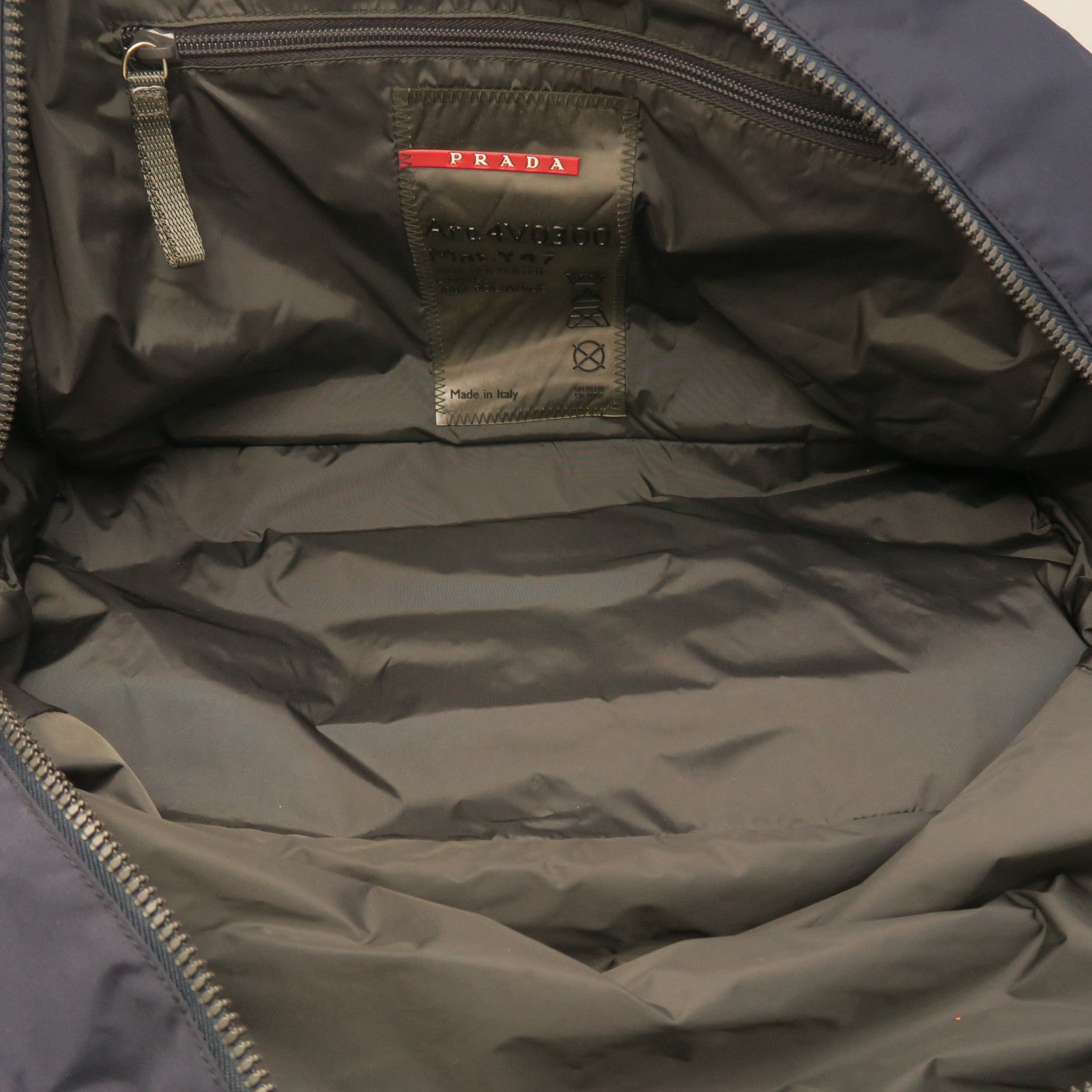 PRADA 尼龙Sports Boston Bag银扣波士顿包深蓝色