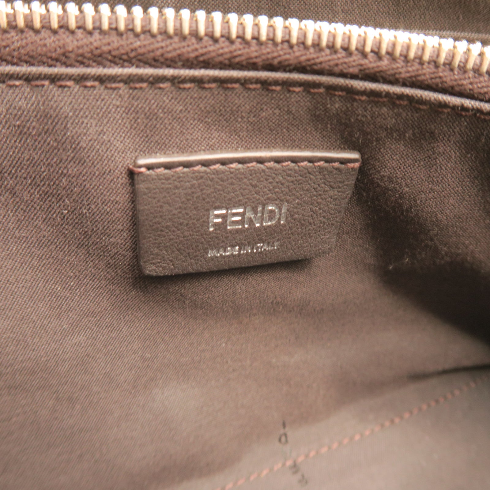 FENDI Cowhide Leather By The Way Medium Shoulder Bag Silver Buckle Beige