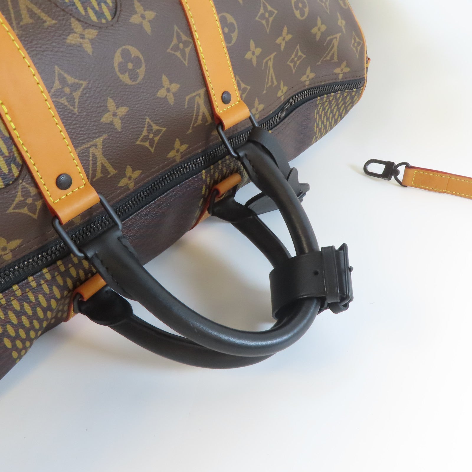 LOUIS VUITTON Monogram Keepall 50黑扣/銀扣手挽袋啡色