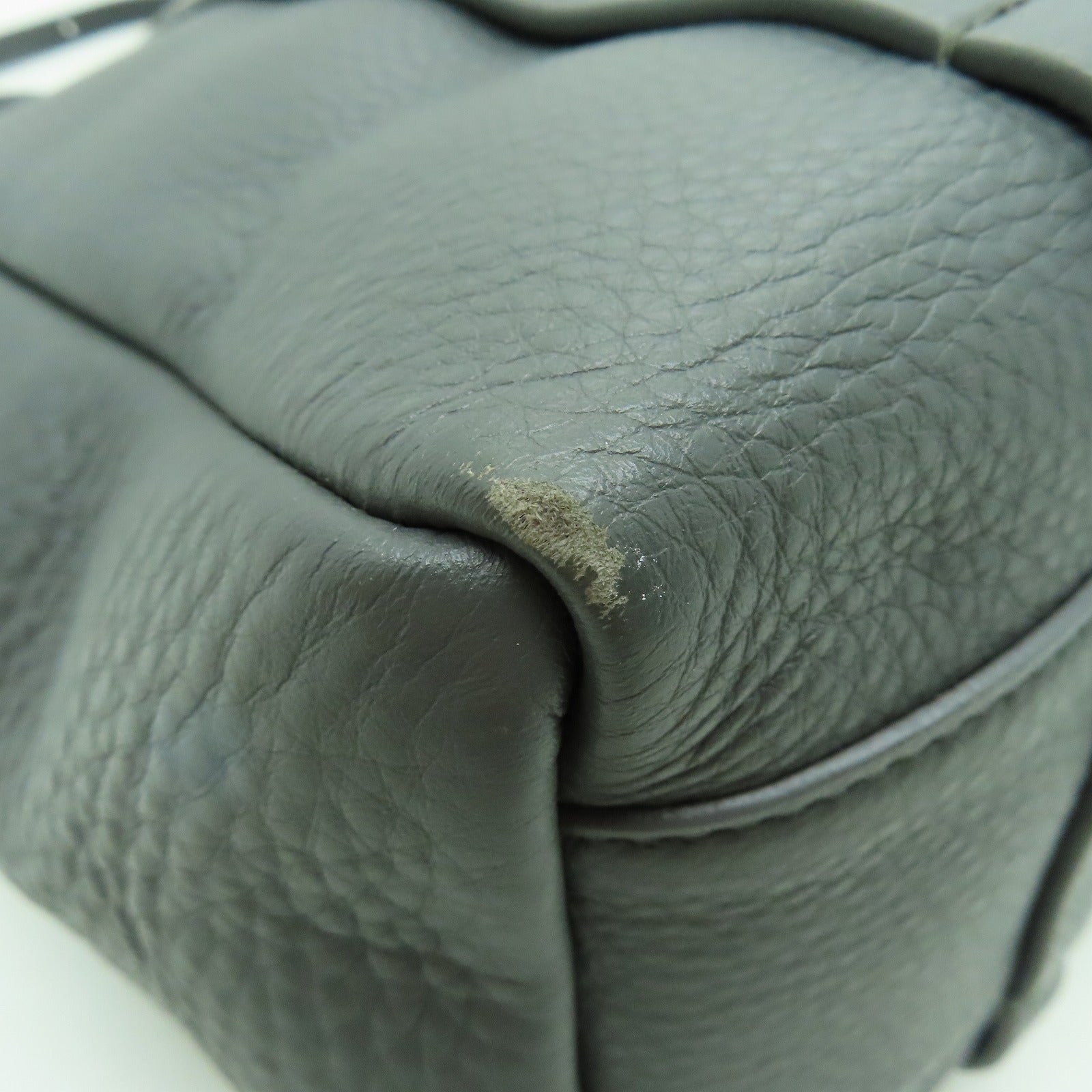 BALENCIAGA 牛皮皮革2way Shoulder Bag銀扣手挽肩背兩用袋灰色