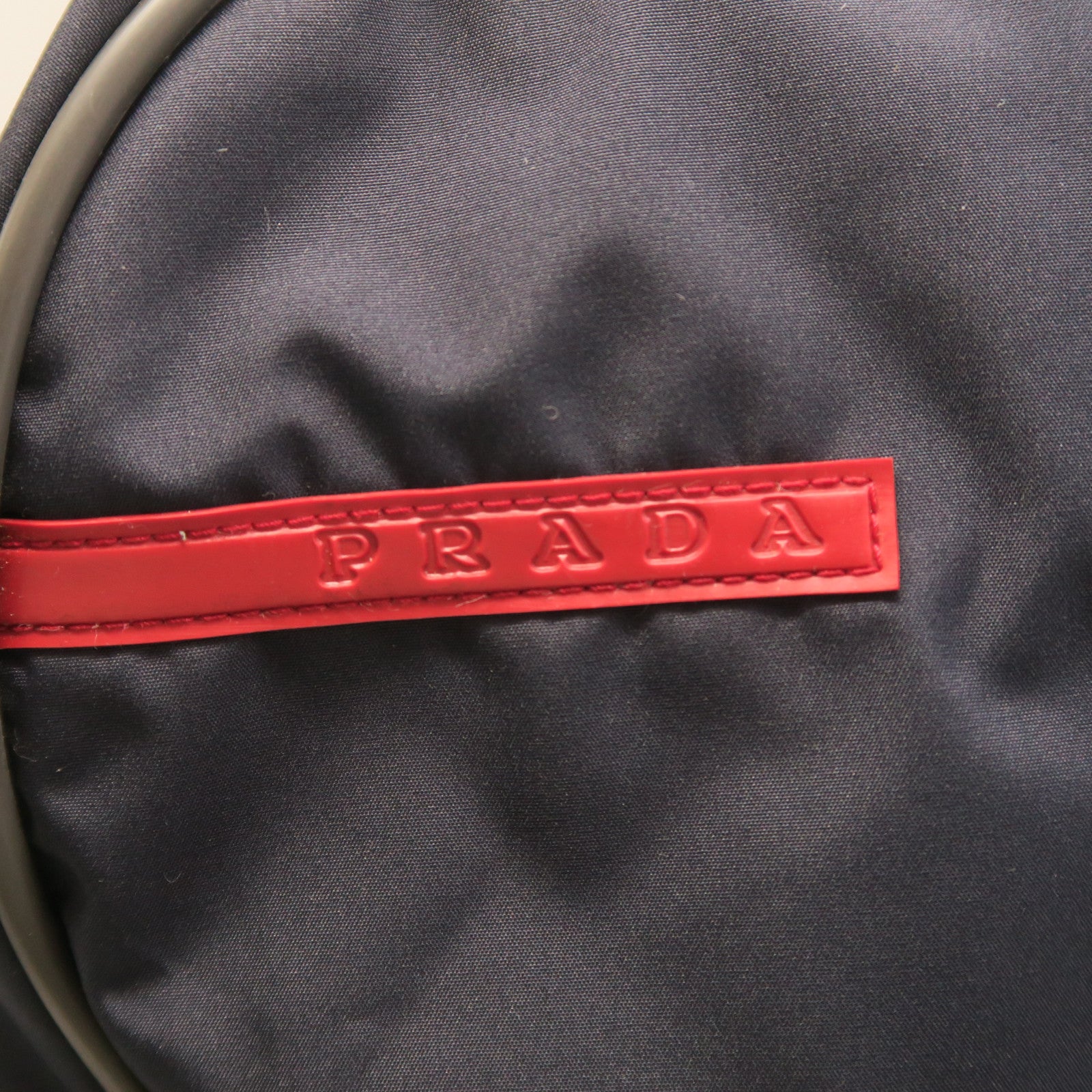PRADA 尼龙Sports Boston Bag银扣波士顿包深蓝色