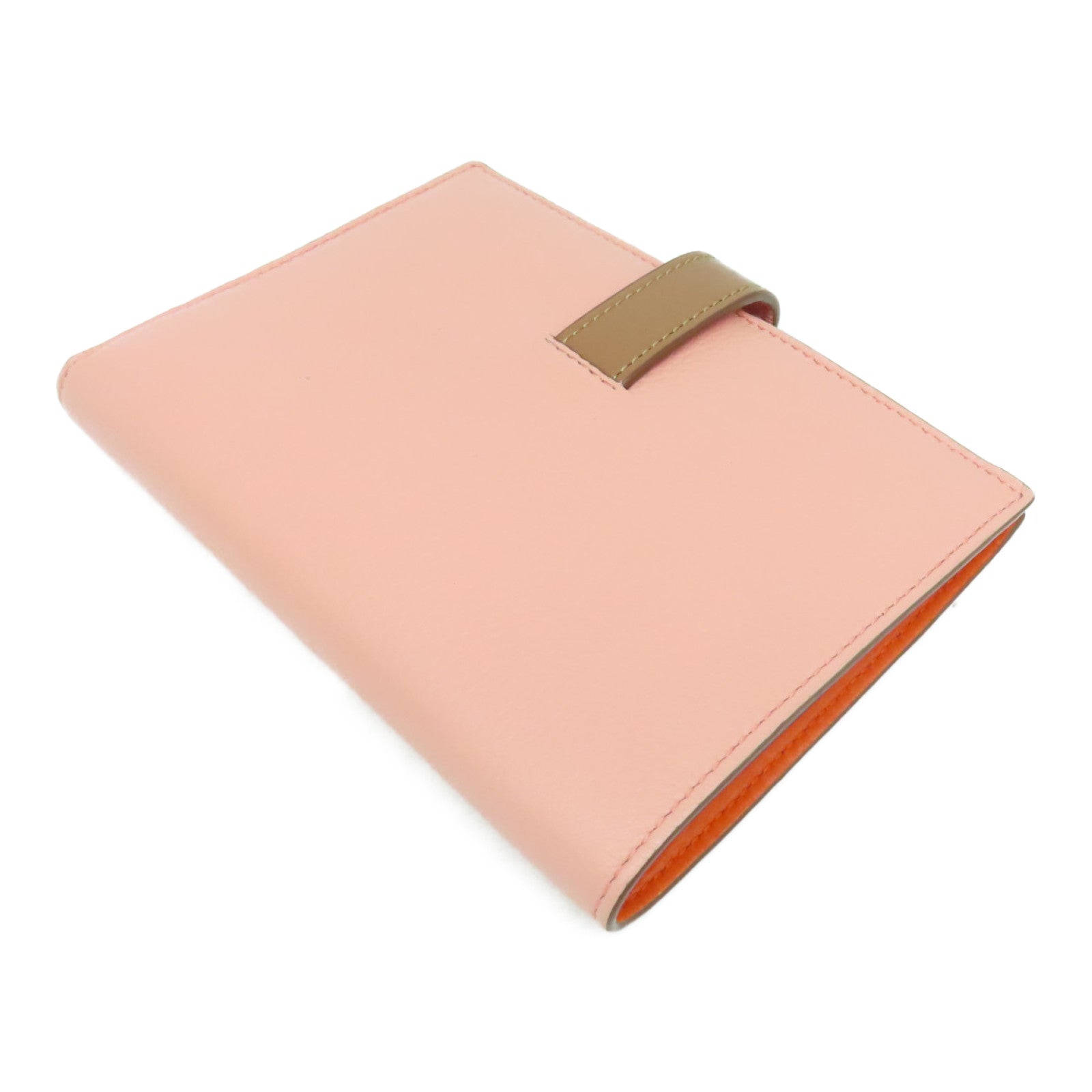 LOEWE 牛皮皮革Wallet金扣钱包粉红色