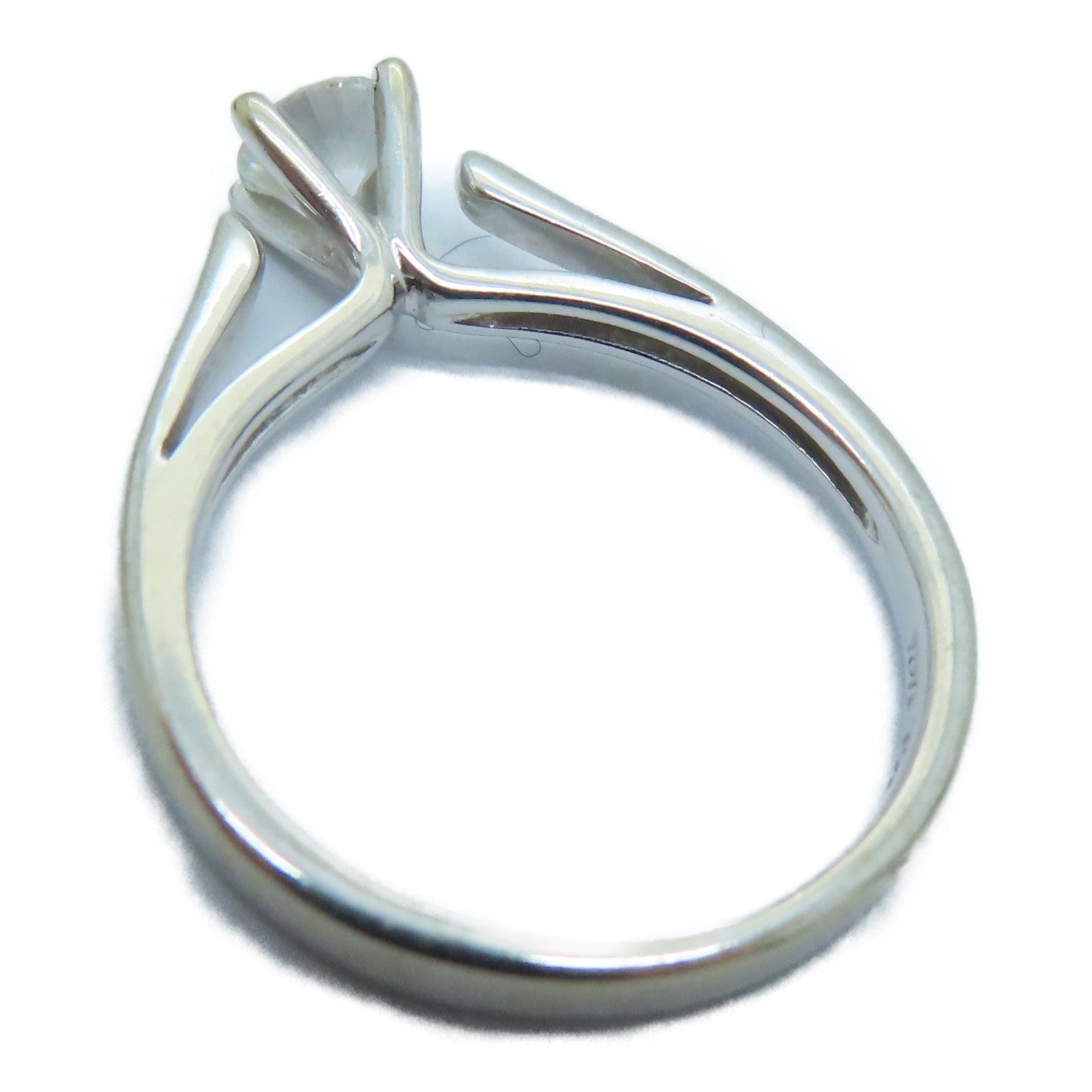 JEWELRY 18K白金Ring 0.34ct钻石戒指US#4.25