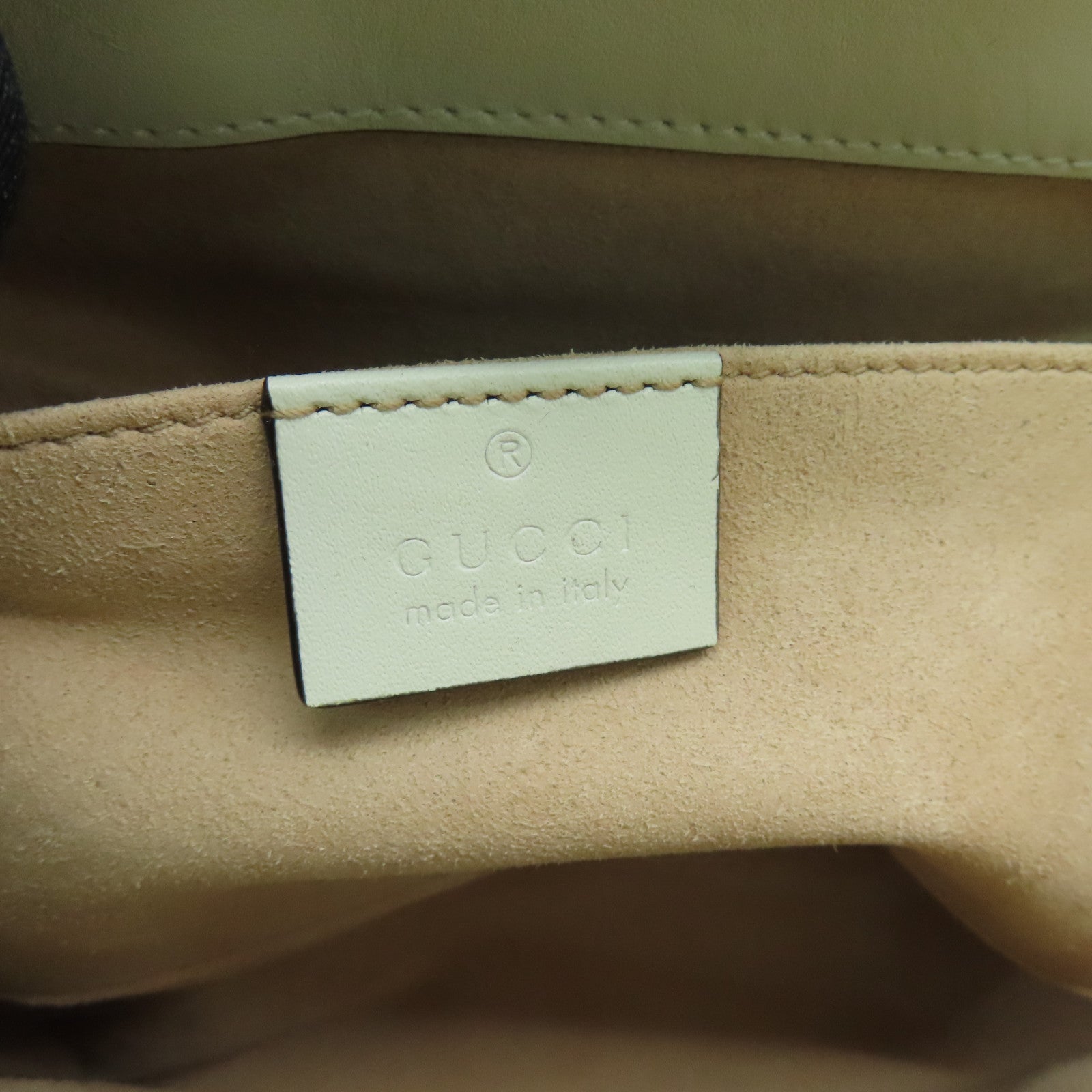 GUCCI Coated Canvas Padlock GG Small Gold Buckle Chain Shoulder Bag White/Brown