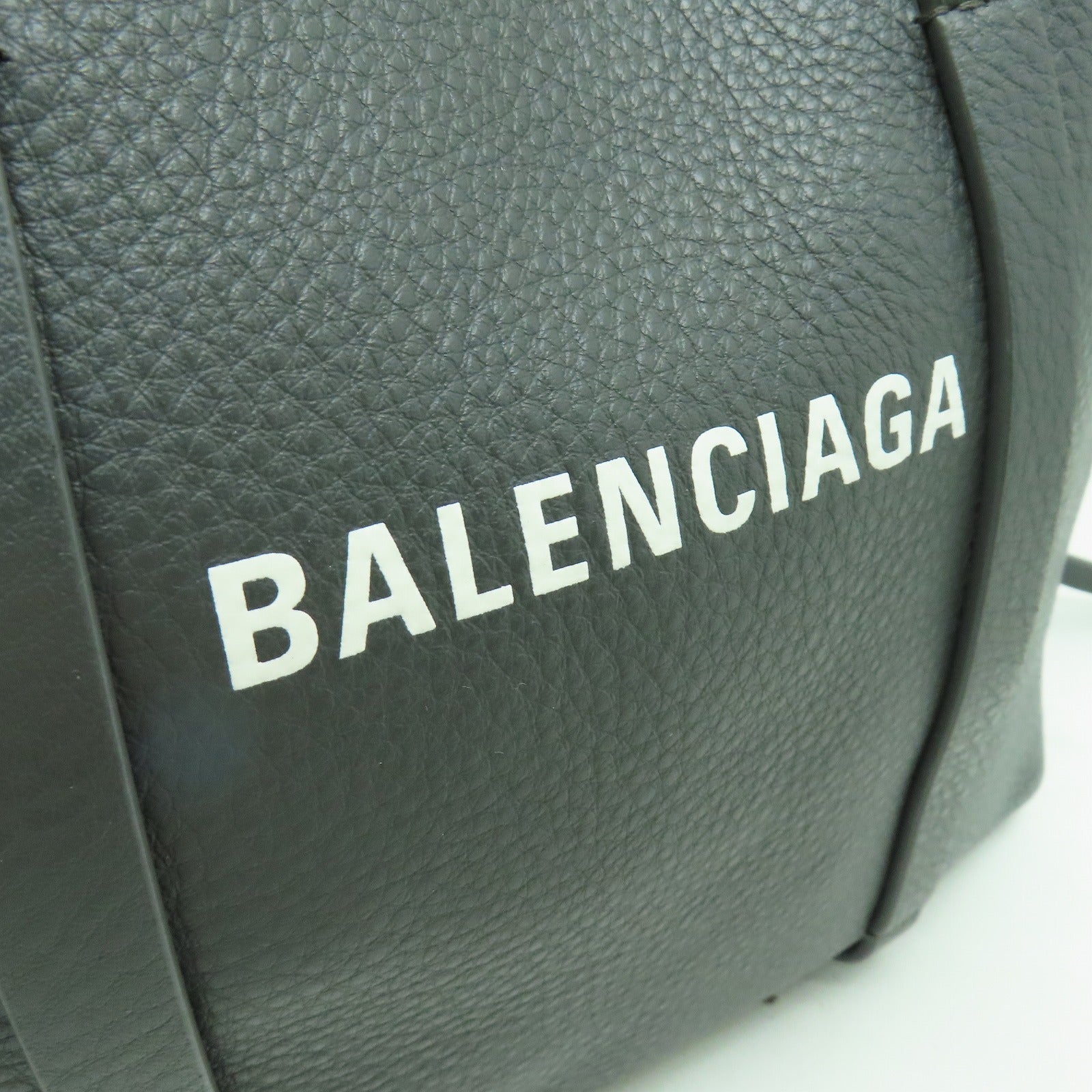 BALENCIAGA 牛皮皮革2way Shoulder Bag銀扣手挽肩背兩用袋灰色