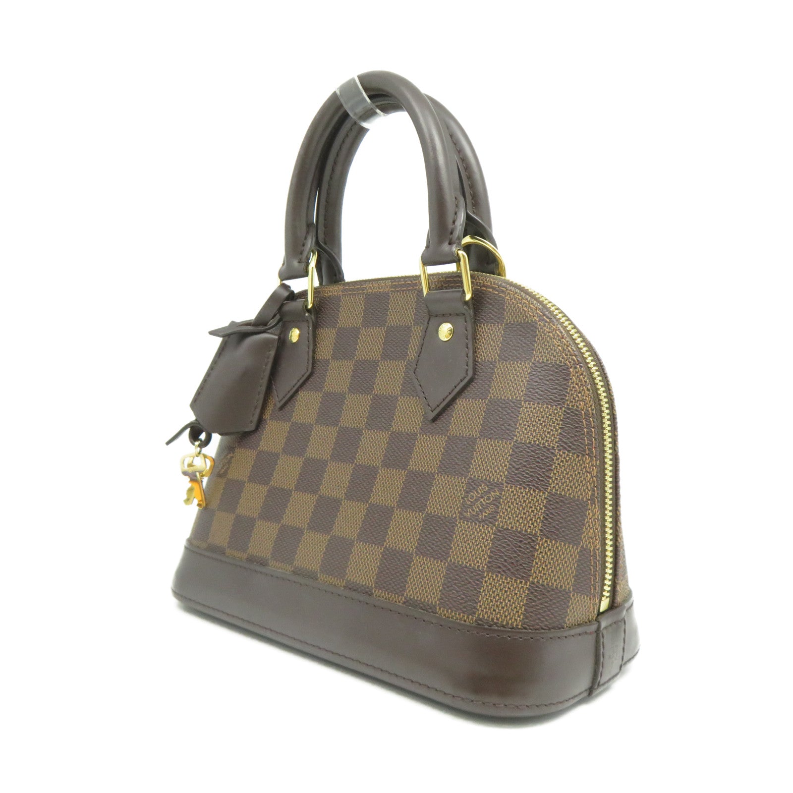 LOUIS VUITTON Damier Alma BB金扣手挽肩背兩用袋啡色