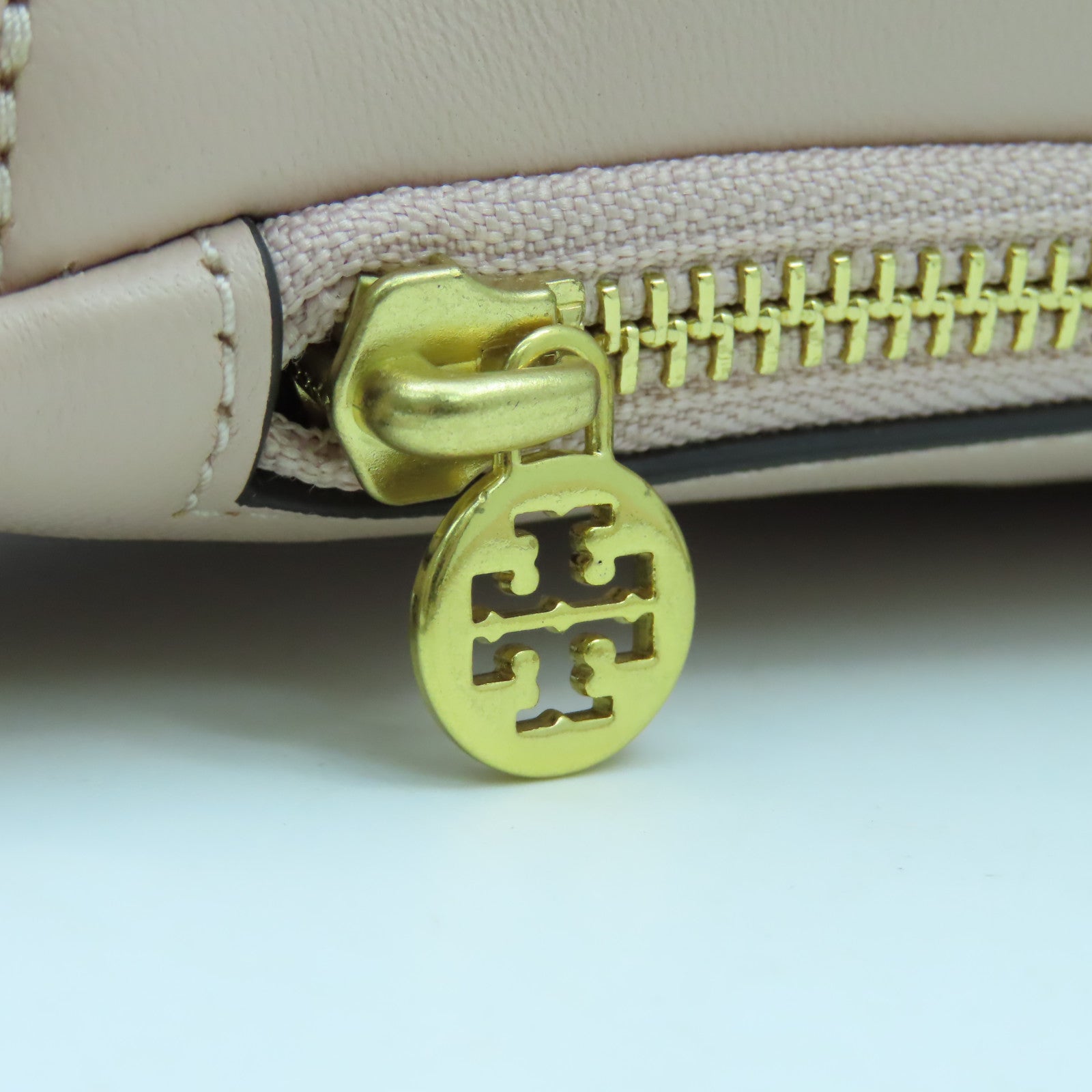 Tory Burch 菱格羊皮皮革Waist Bag金扣胸前包粉紅色