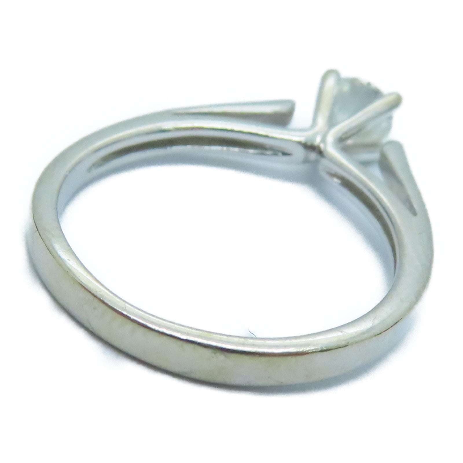 JEWELRY 18K白金Ring 0.34ct钻石戒指US#4.25