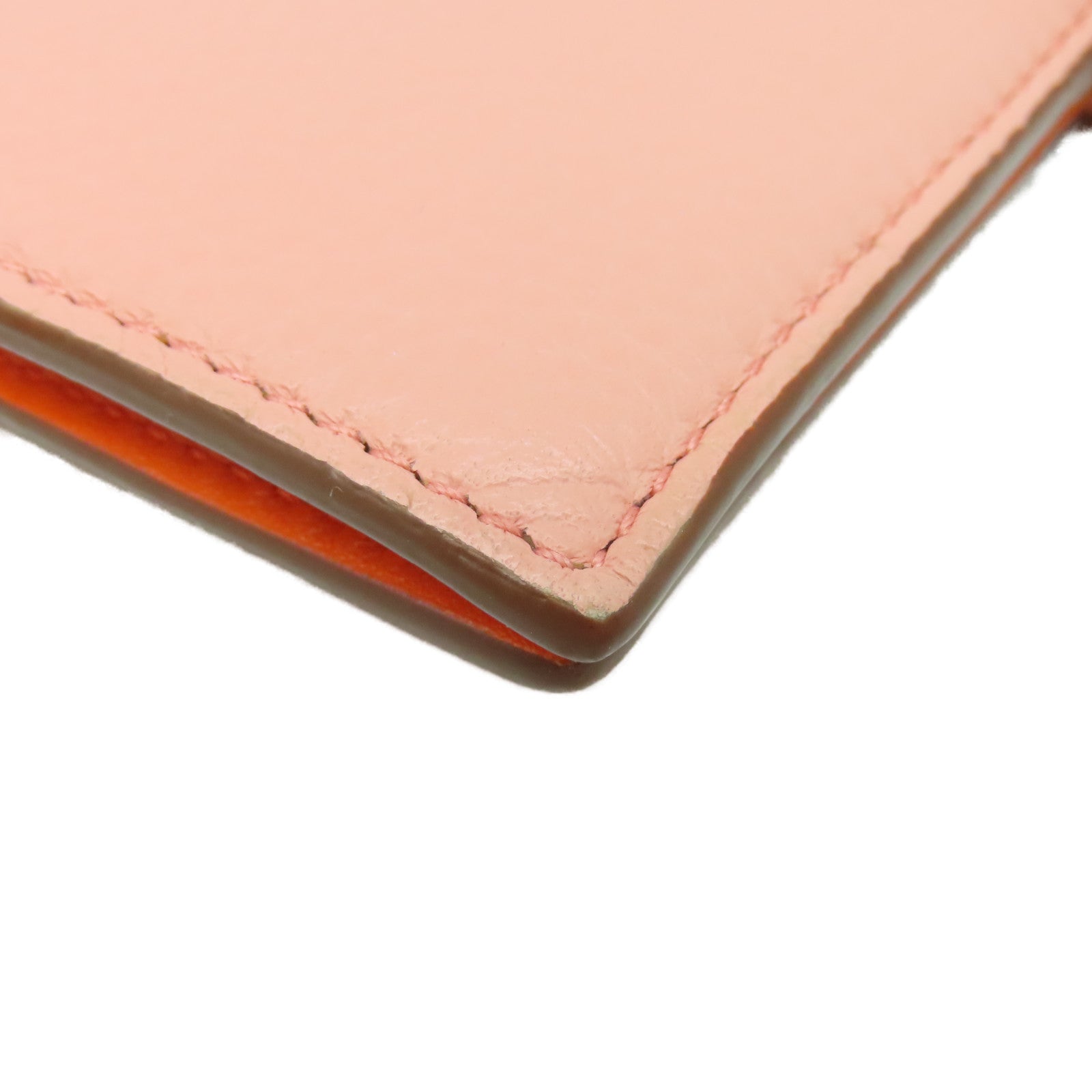 LOEWE 牛皮皮革Wallet金扣钱包粉红色