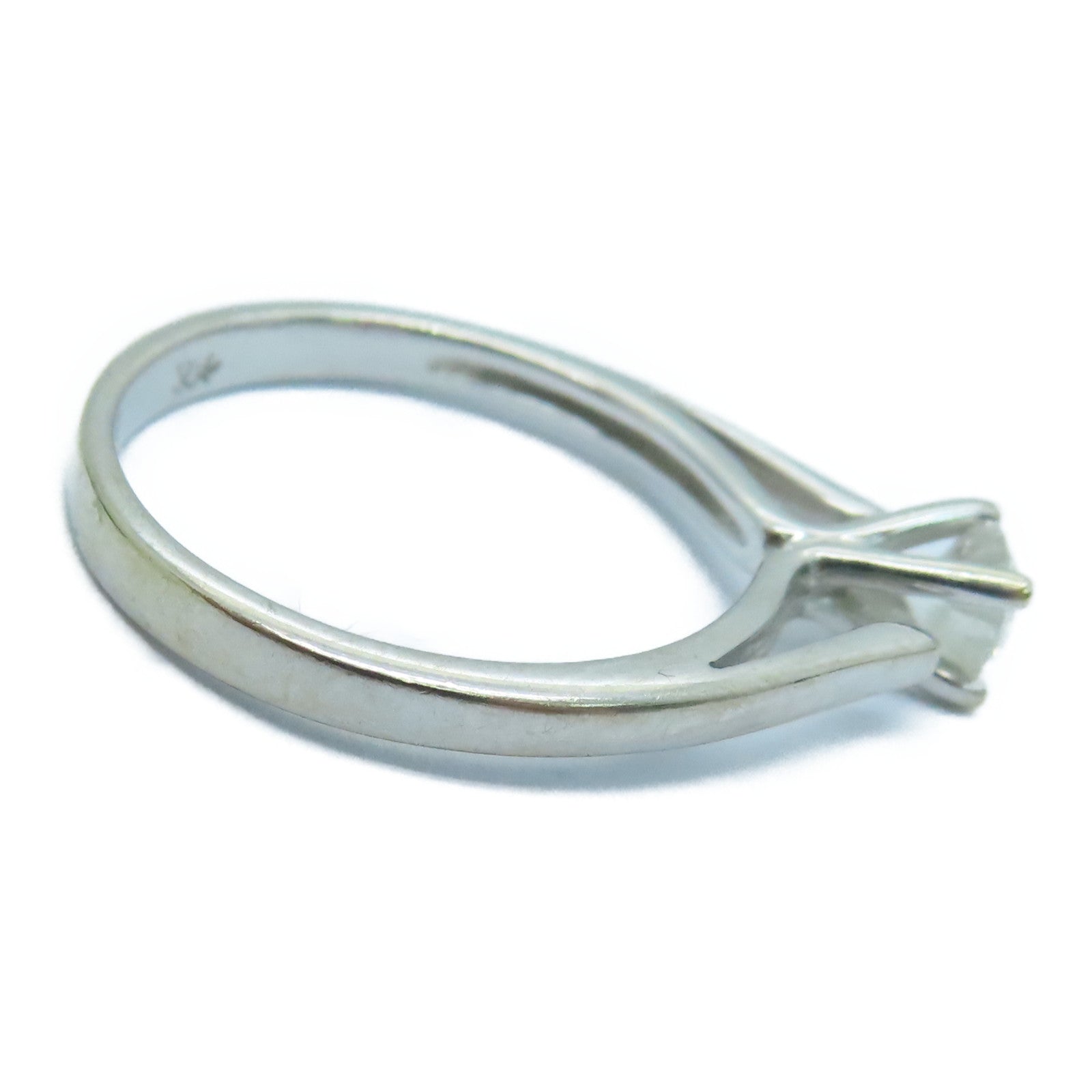 JEWELRY 18K白金Ring 0.34ct钻石戒指US#4.25