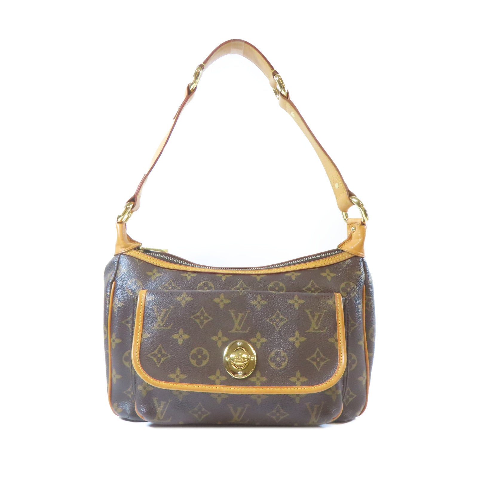 LOUIS VUITTON Monogram Tikal GM金扣肩背袋啡色