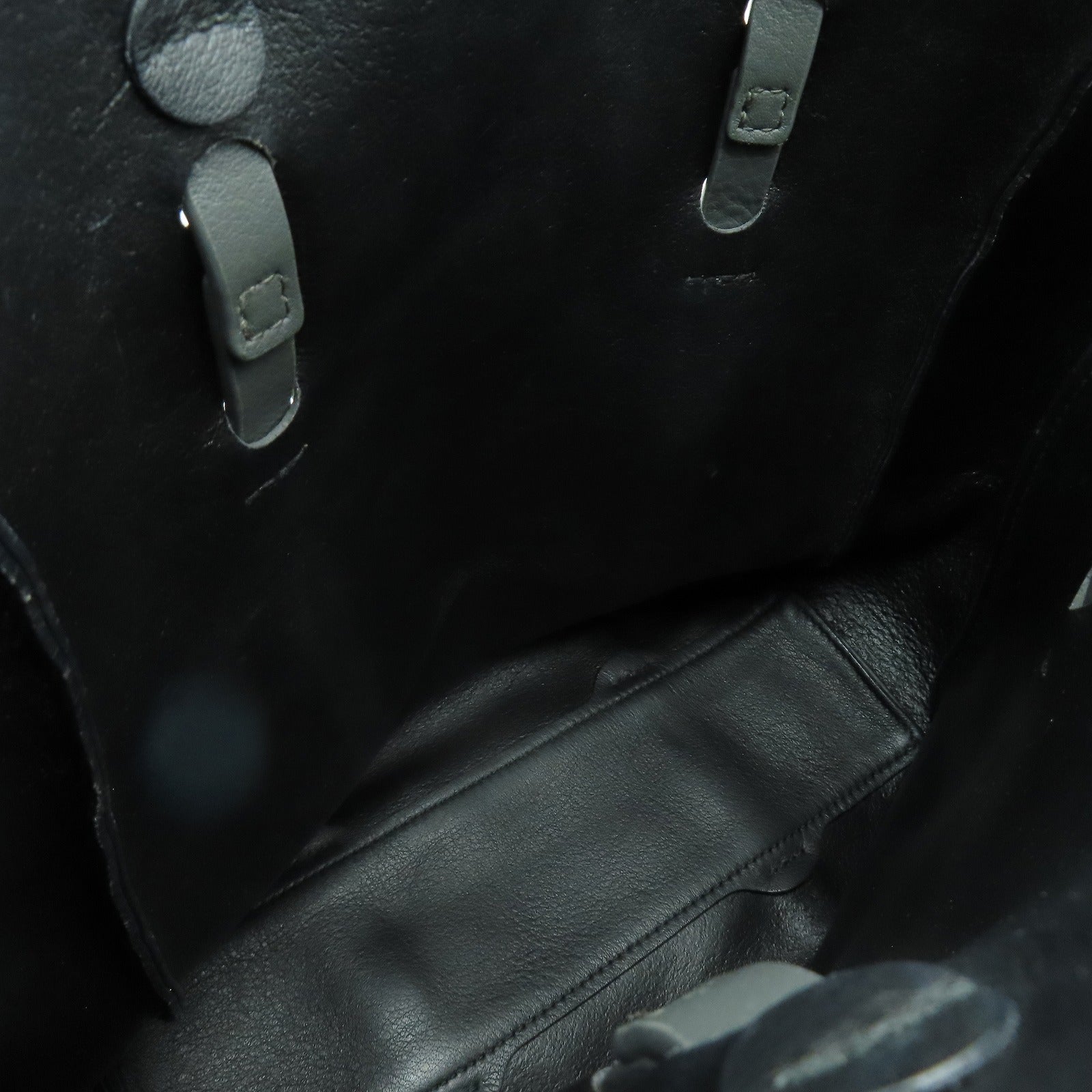 BALENCIAGA 牛皮皮革2way Shoulder Bag銀扣手挽肩背兩用袋灰色