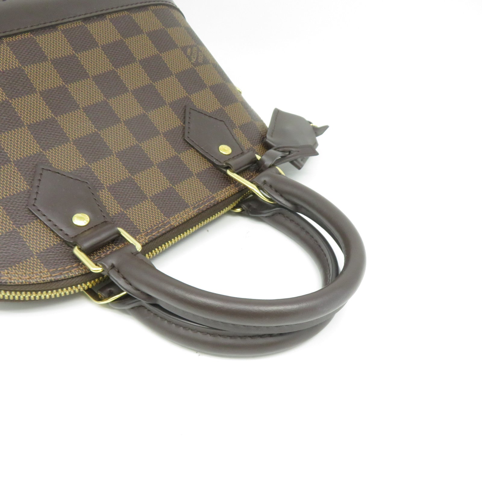 LOUIS VUITTON Damier Alma BB金扣手挽肩背兩用袋啡色