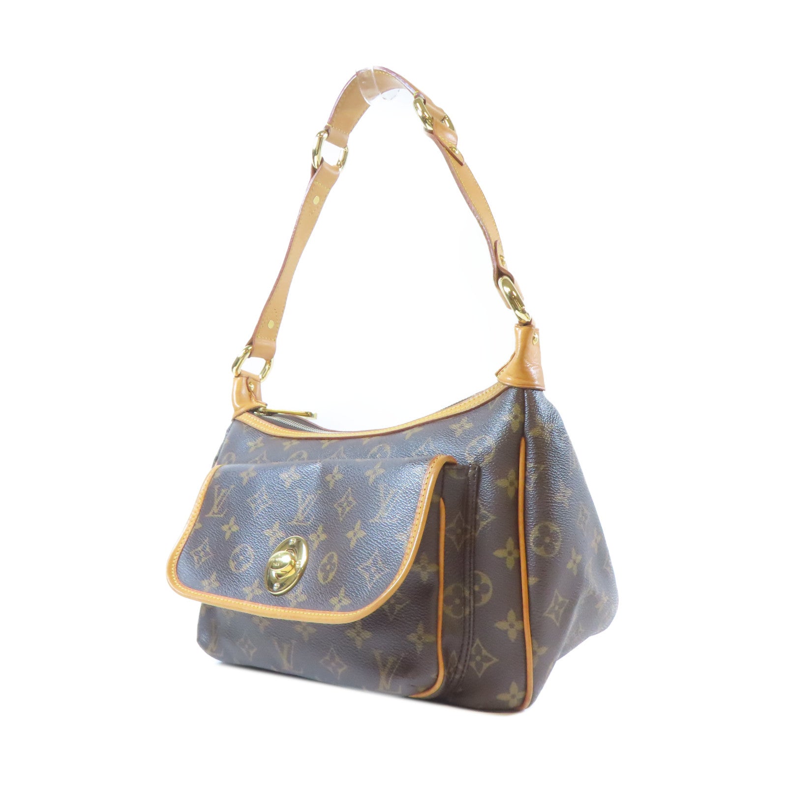 LOUIS VUITTON Monogram Tikal GM金扣肩背袋啡色