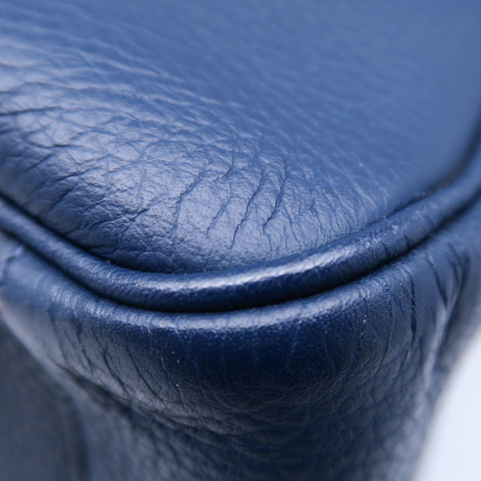 HERMES Taurillon Clemence皮革Lindy 34銀扣手挽肩背兩用袋藍色
