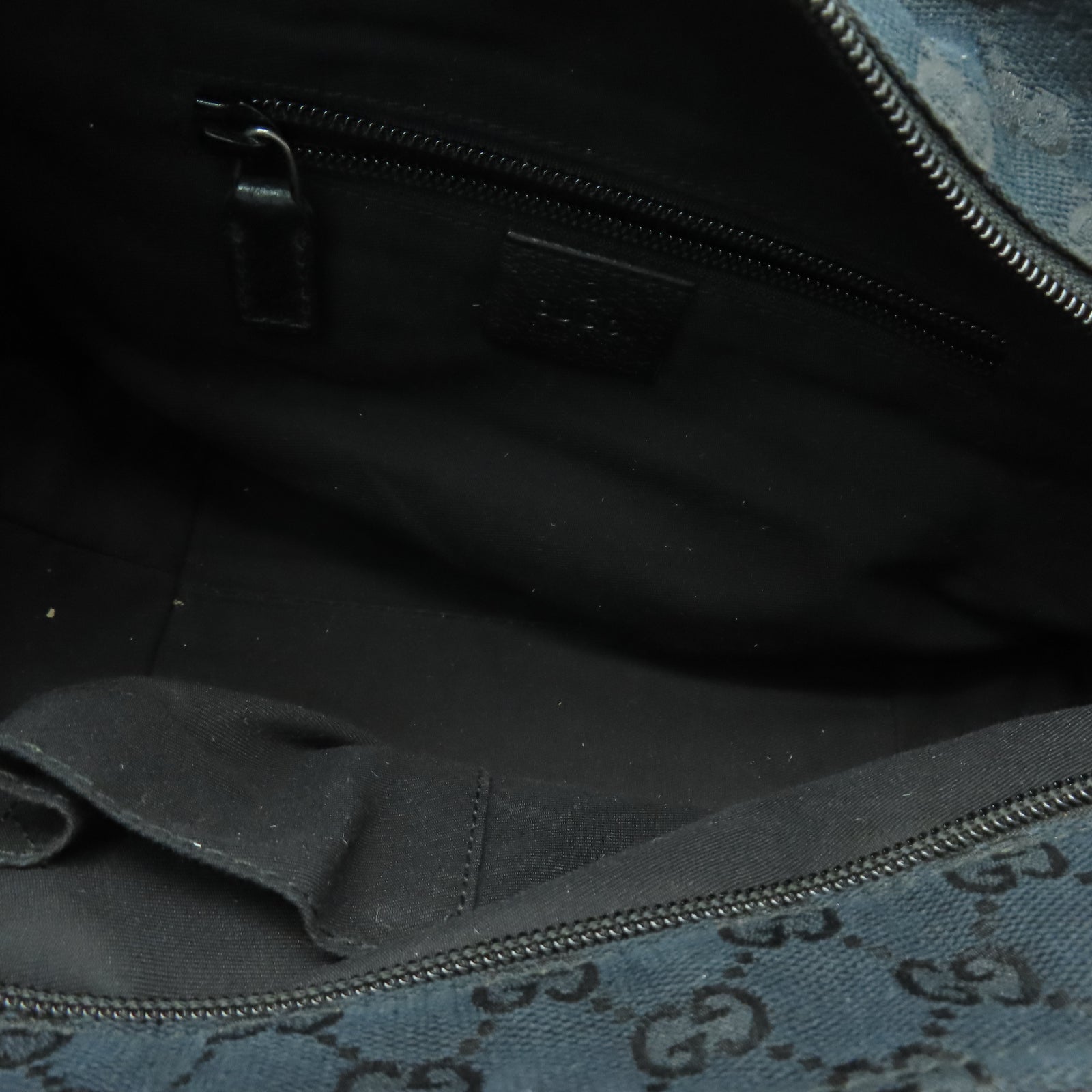 GUCCI 【激減優惠】帆布Shoulder Bag肩背袋黑色/深藍色