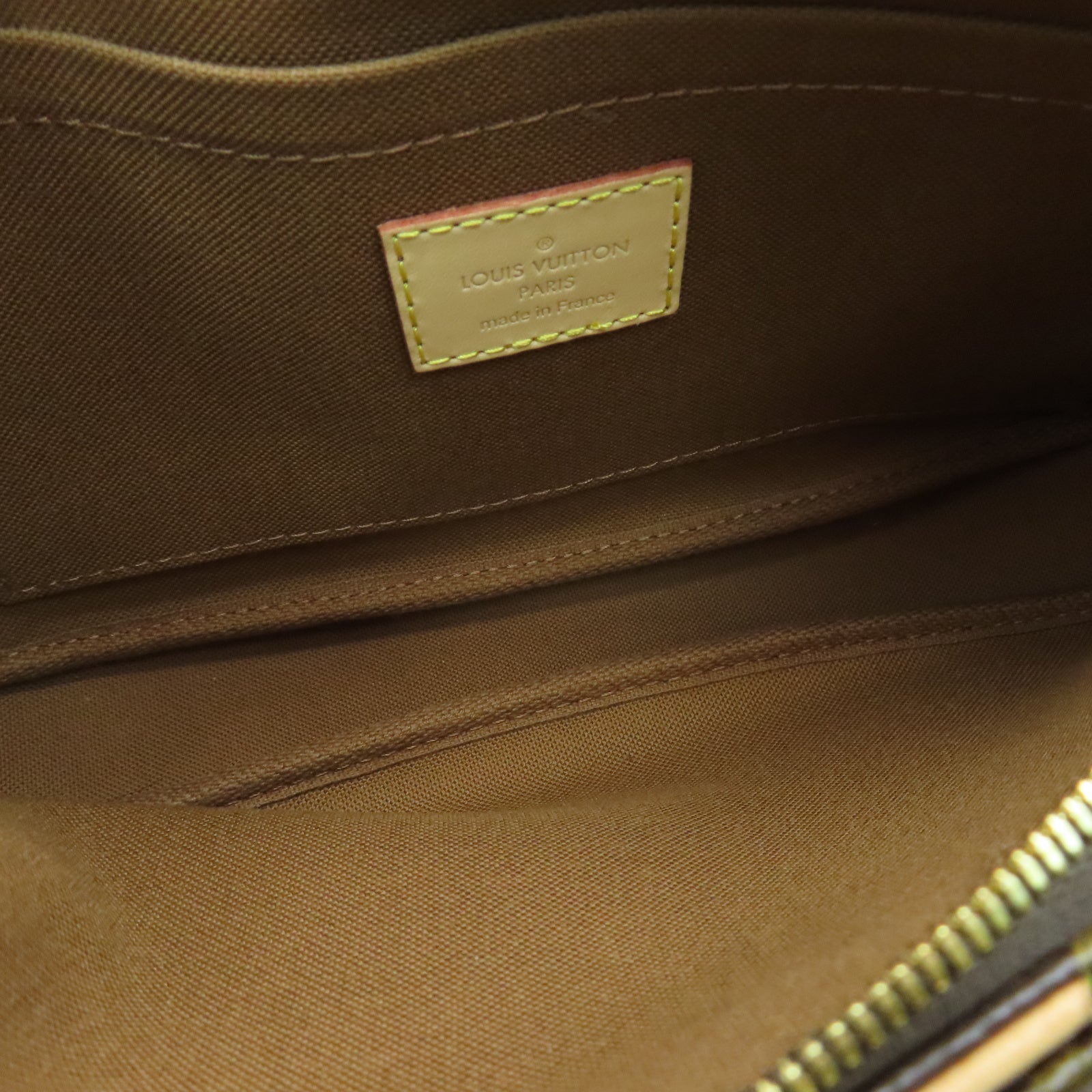 LOUIS VUITTON Monogram Multi Pochette Accessoires金扣肩背袋棕色