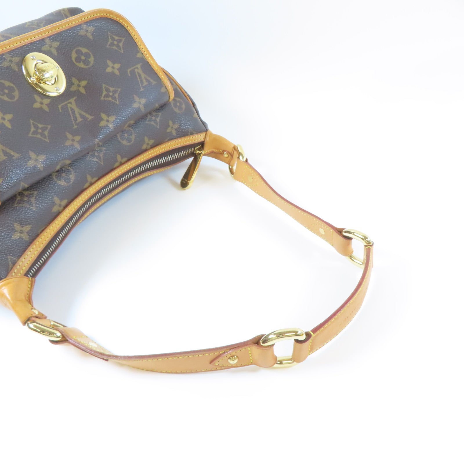LOUIS VUITTON Monogram Tikal GM金扣肩背袋啡色