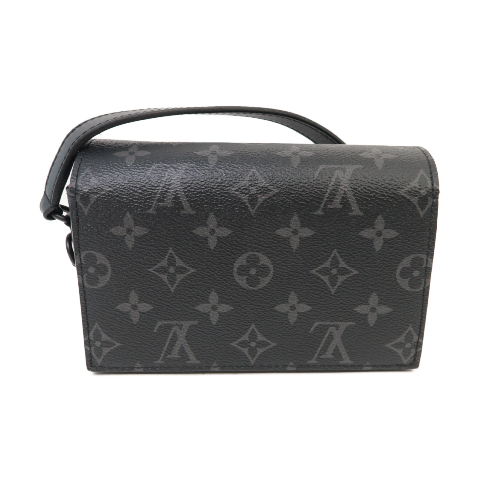 LOUIS VUITTON Monogram Eclipse Steamer肩背袋黑色