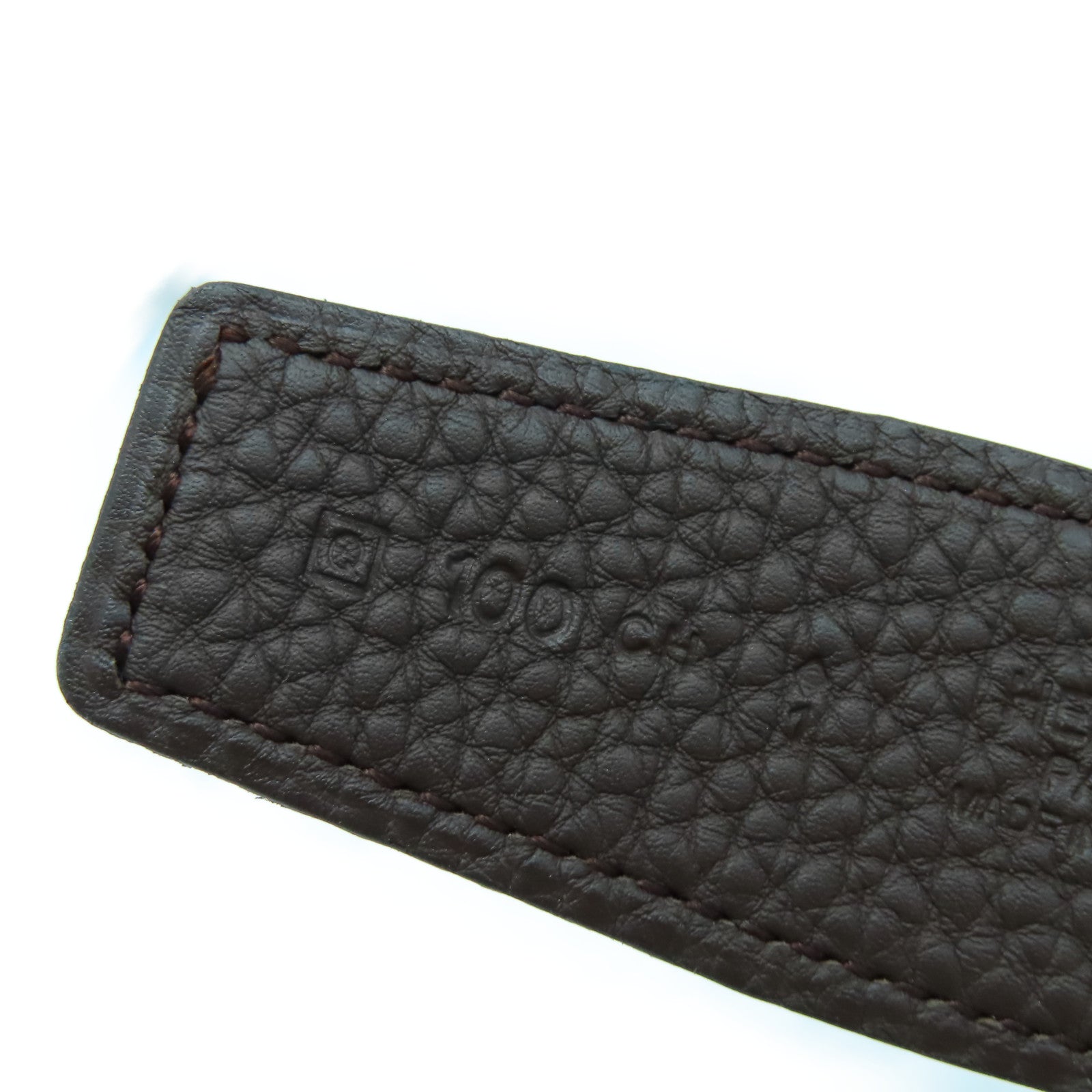 HERMES Box Calf皮革/Clemence皮革H Belt 100cm銀扣皮帶黑色/啡色