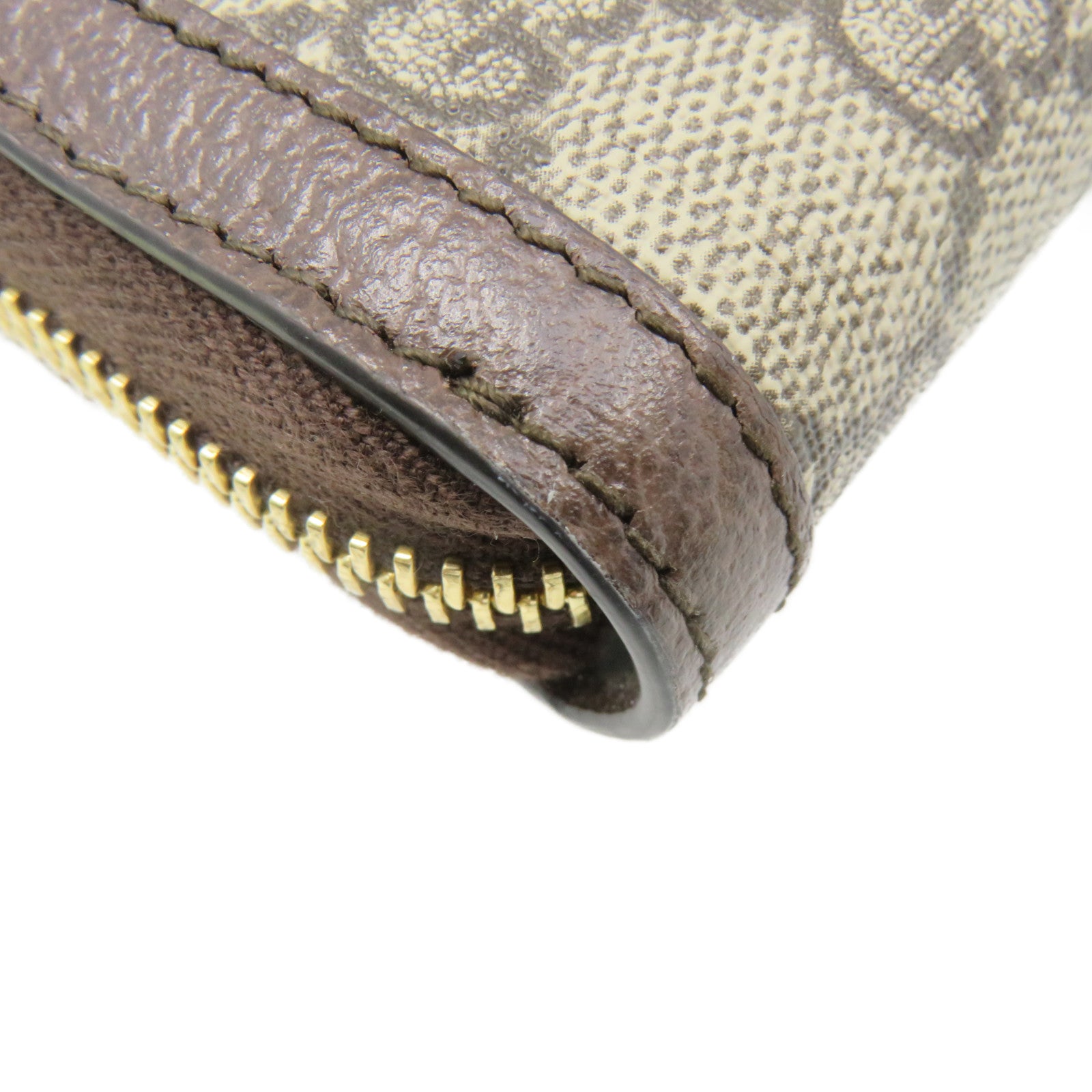 GUCCI Coated Canvas Zipper Long Wallet Zipper Long Wallet Brown