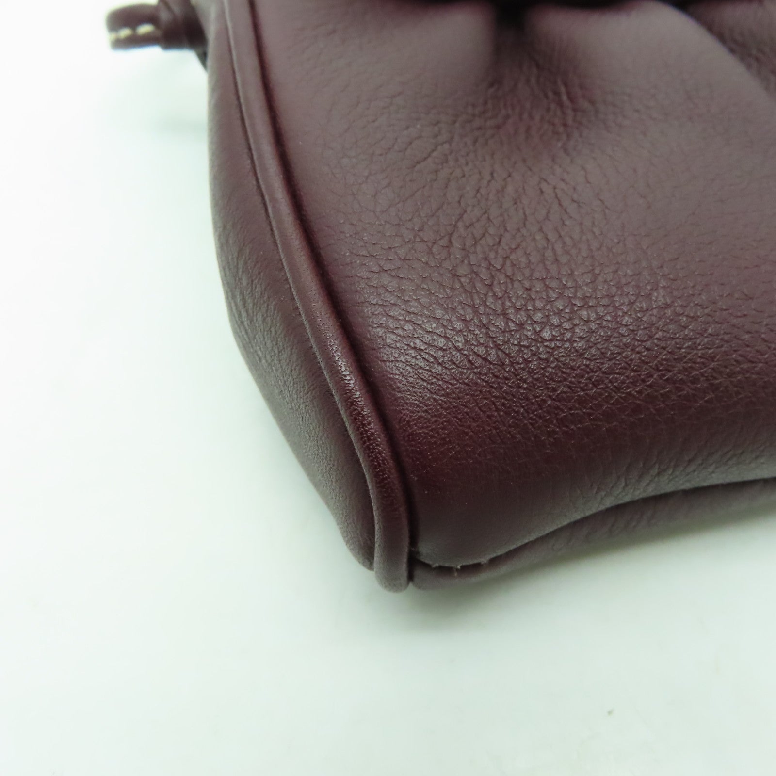 CELINE 牛皮皮革Shoulder Bag金扣肩背袋深紫色
