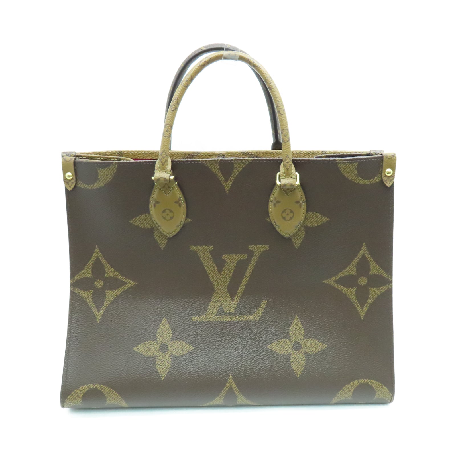 LOUIS VUITTON Monogram On The Go金扣肩背袋棕色