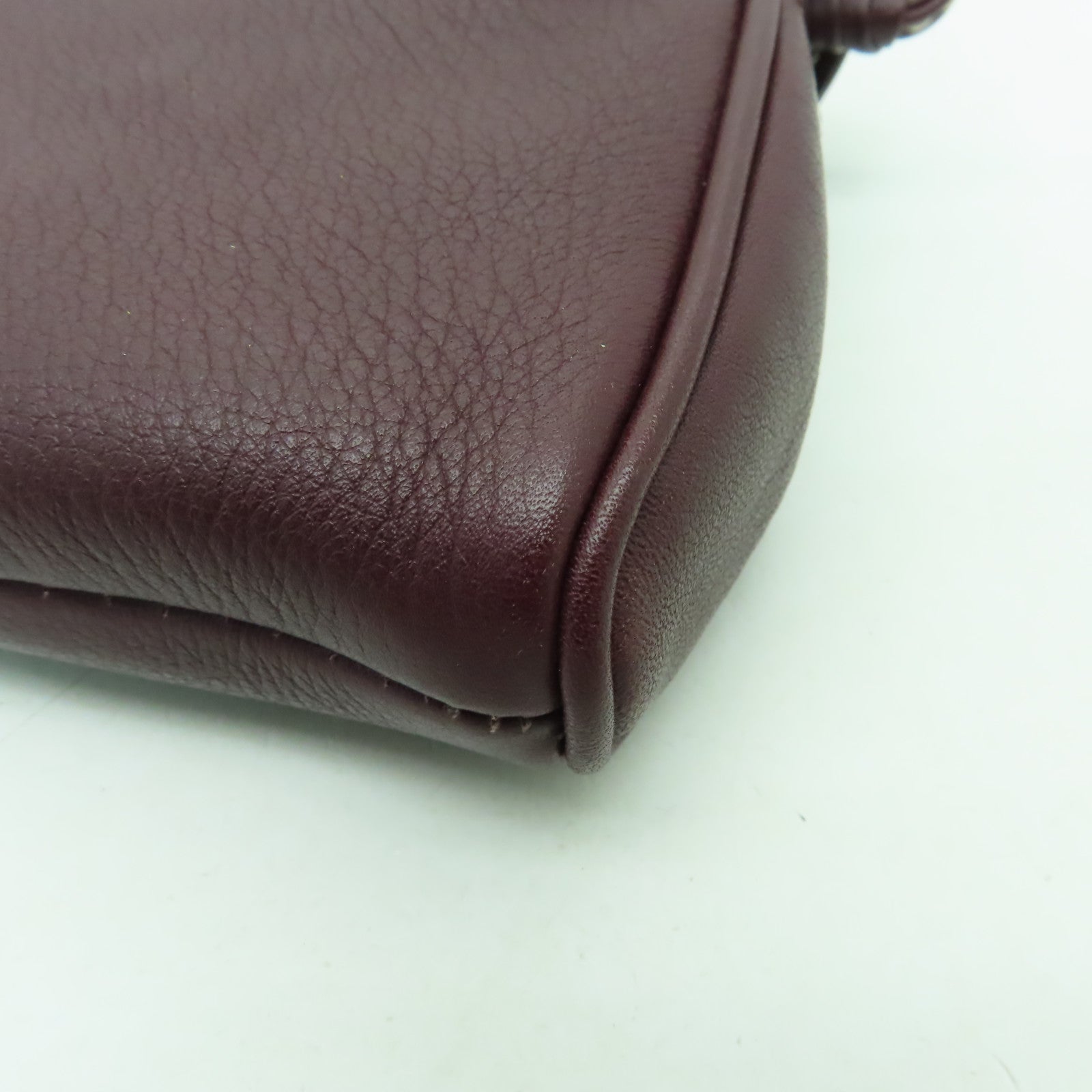 CELINE 牛皮皮革Shoulder Bag金扣肩背袋深紫色