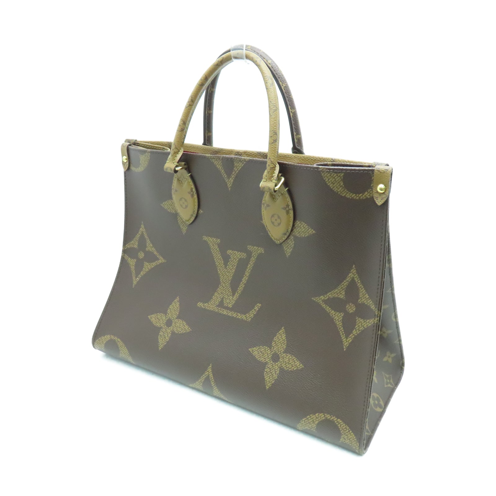 LOUIS VUITTON Monogram On The Go金扣肩背袋棕色