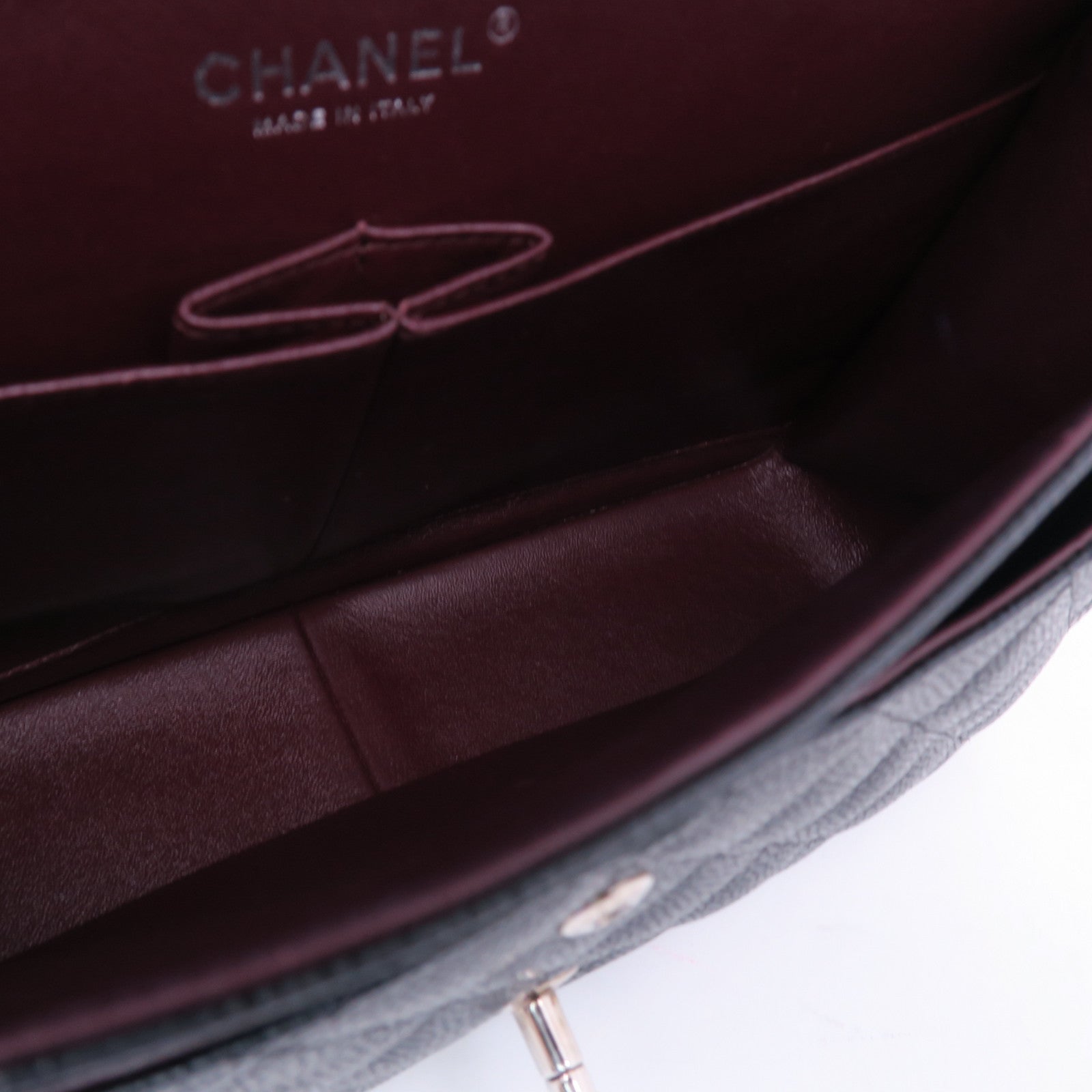 CHANEL 【激減優惠】菱格Caviar皮革Classic Jumbo銀扣鏈帶肩背袋黑色