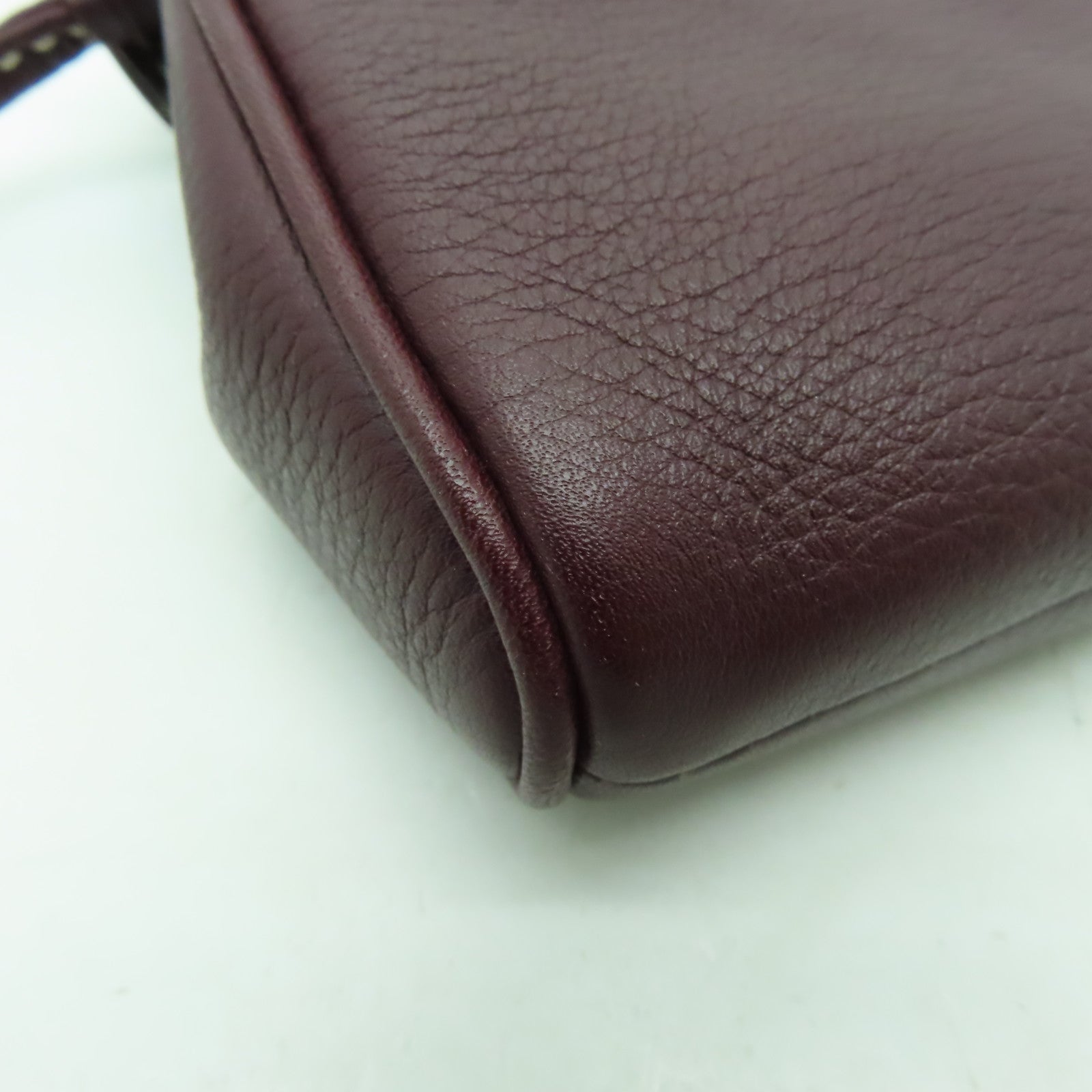 CELINE 牛皮皮革Shoulder Bag金扣肩背袋深紫色