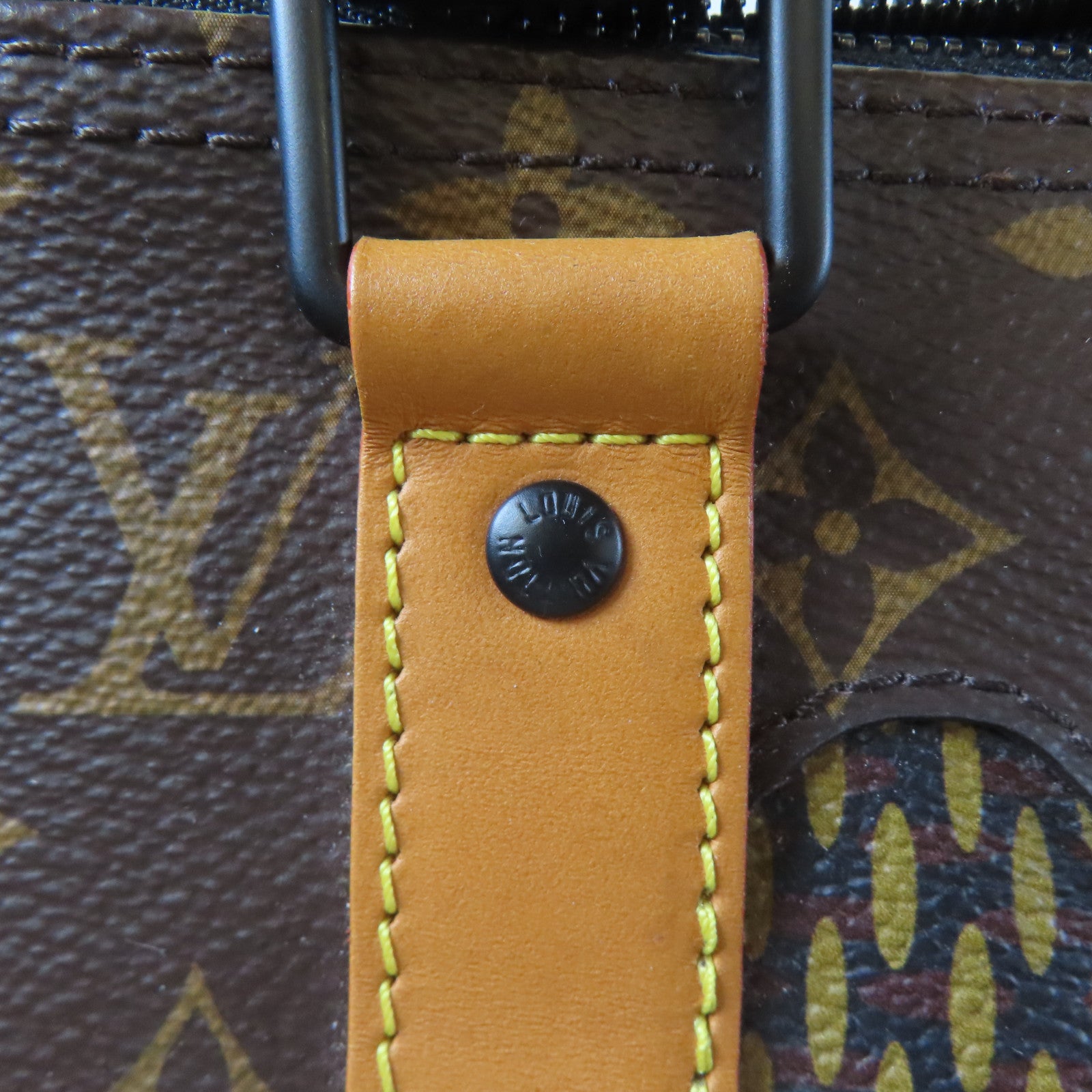 LOUIS VUITTON Monogram Keepall 50黑扣/銀扣手挽袋啡色