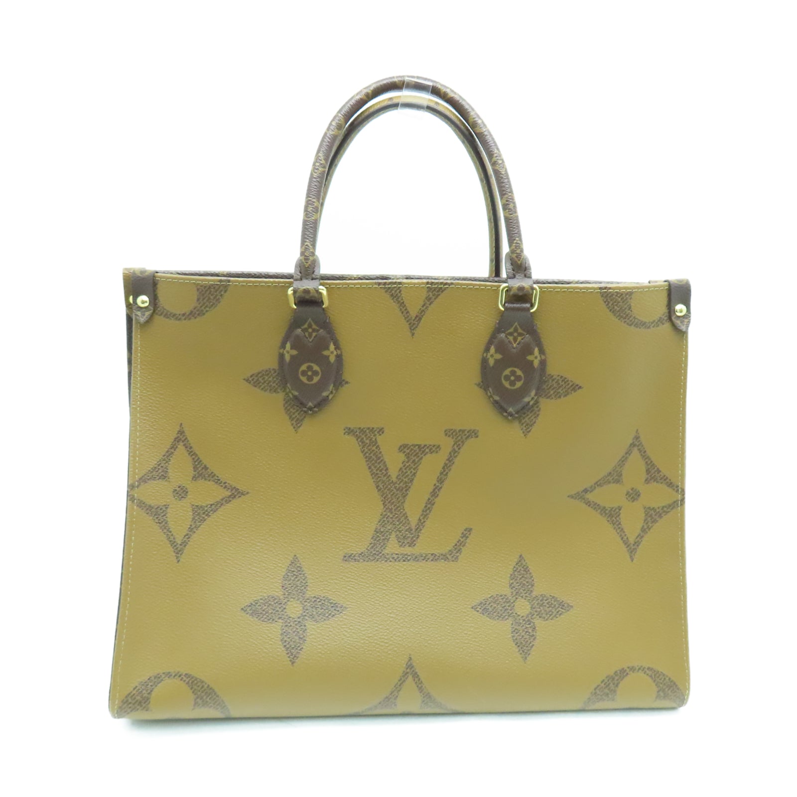 LOUIS VUITTON Monogram On The Go金扣肩背袋棕色