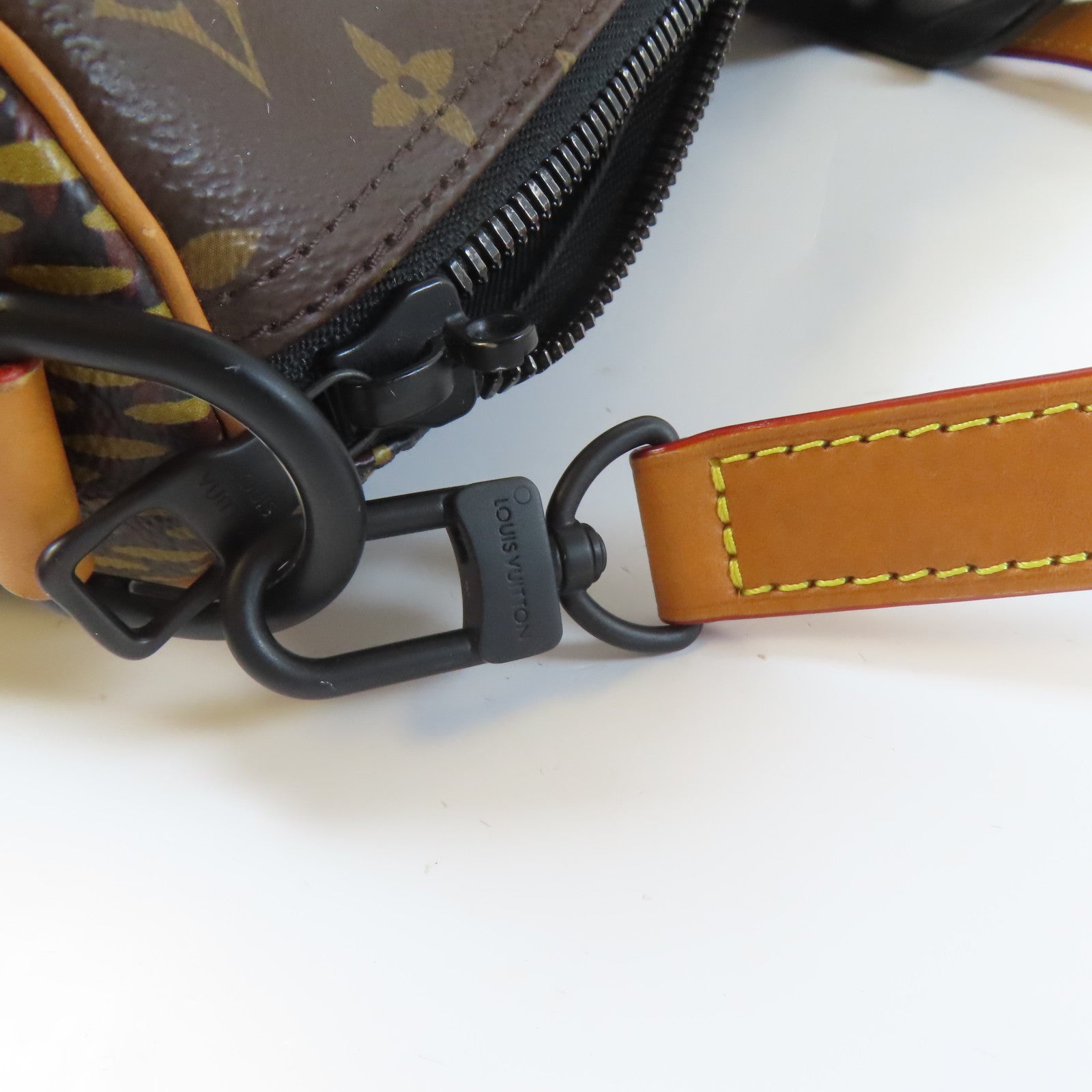 LOUIS VUITTON Monogram Keepall 50黑扣/銀扣手挽袋啡色