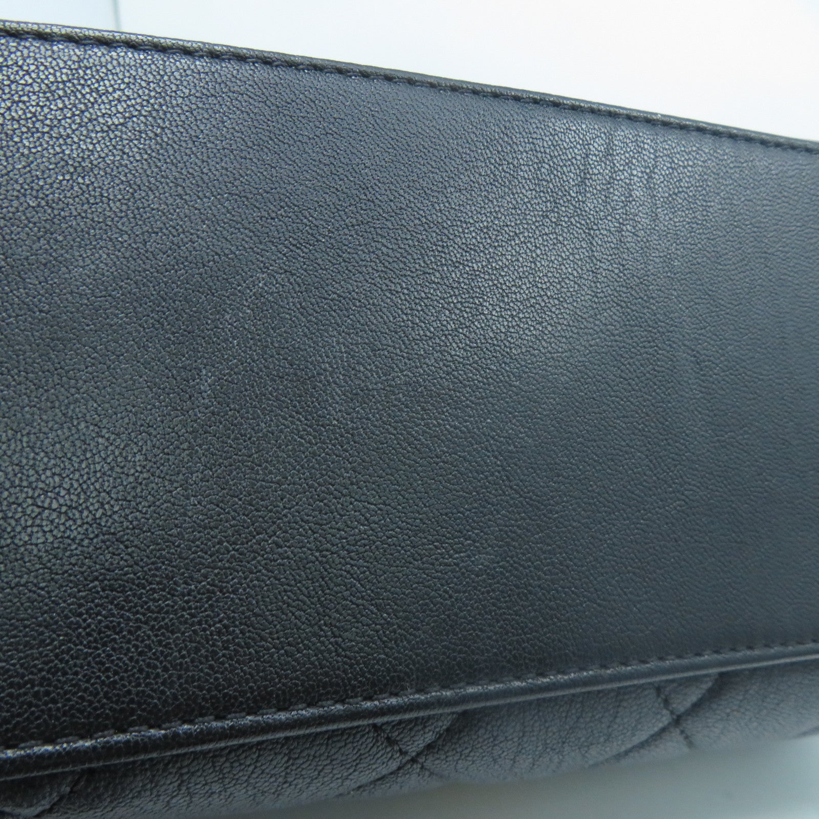 CHANEL 菱格牛皮皮革Shoulder Bag金扣手挽肩背兩用袋黑色