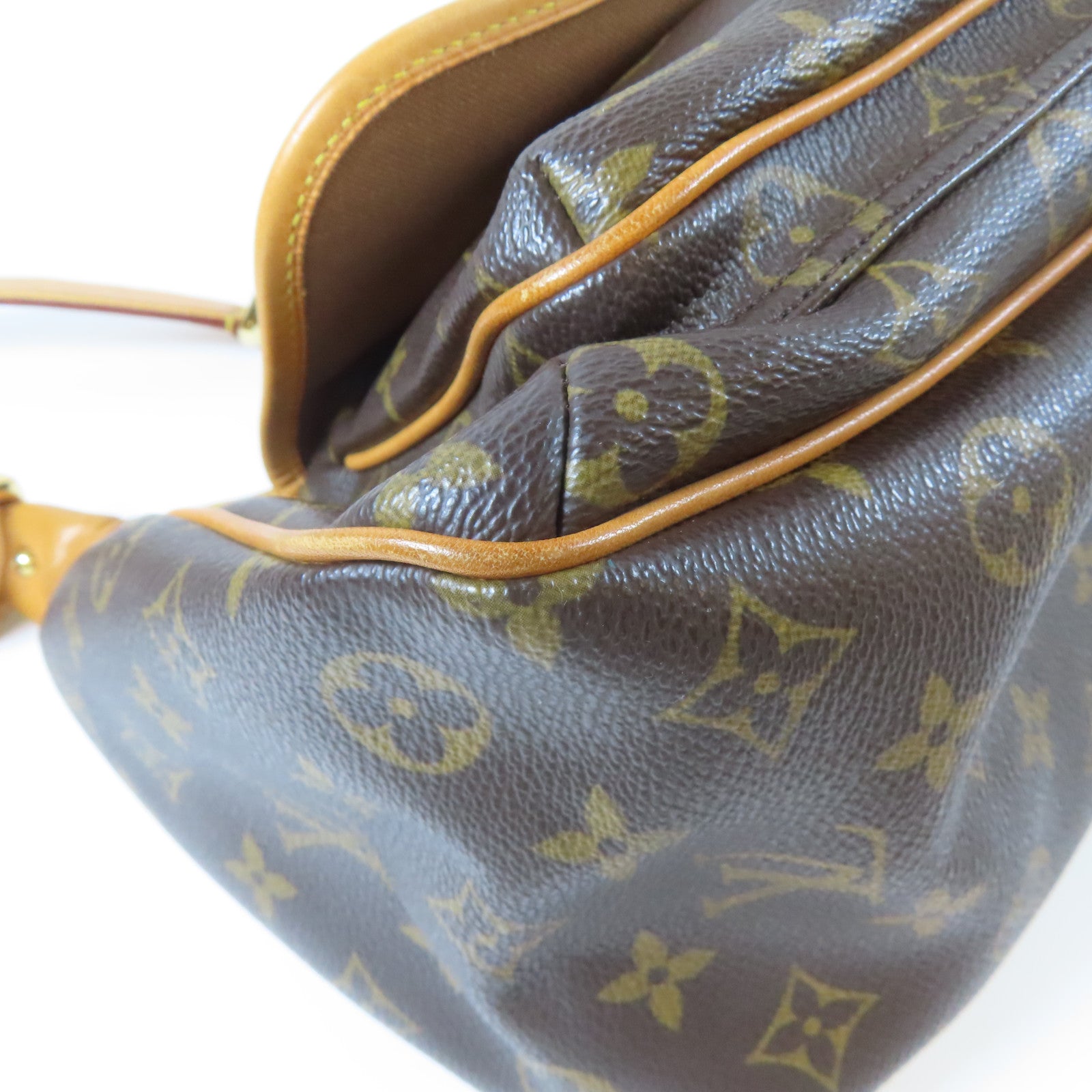 LOUIS VUITTON Monogram Tikal GM金扣肩背袋啡色