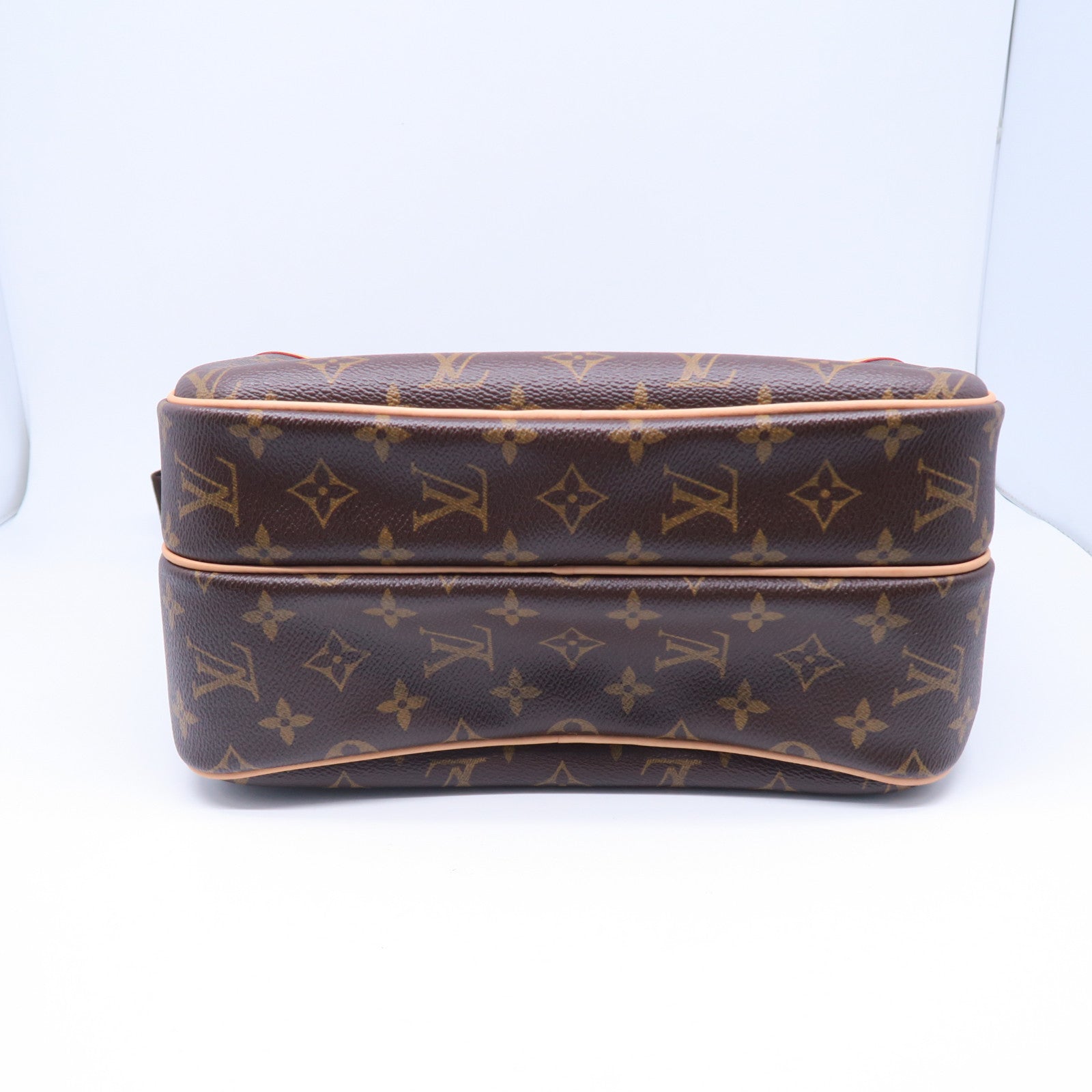 LOUIS VUITTON Monogram Reporter PM金扣肩背袋棕色