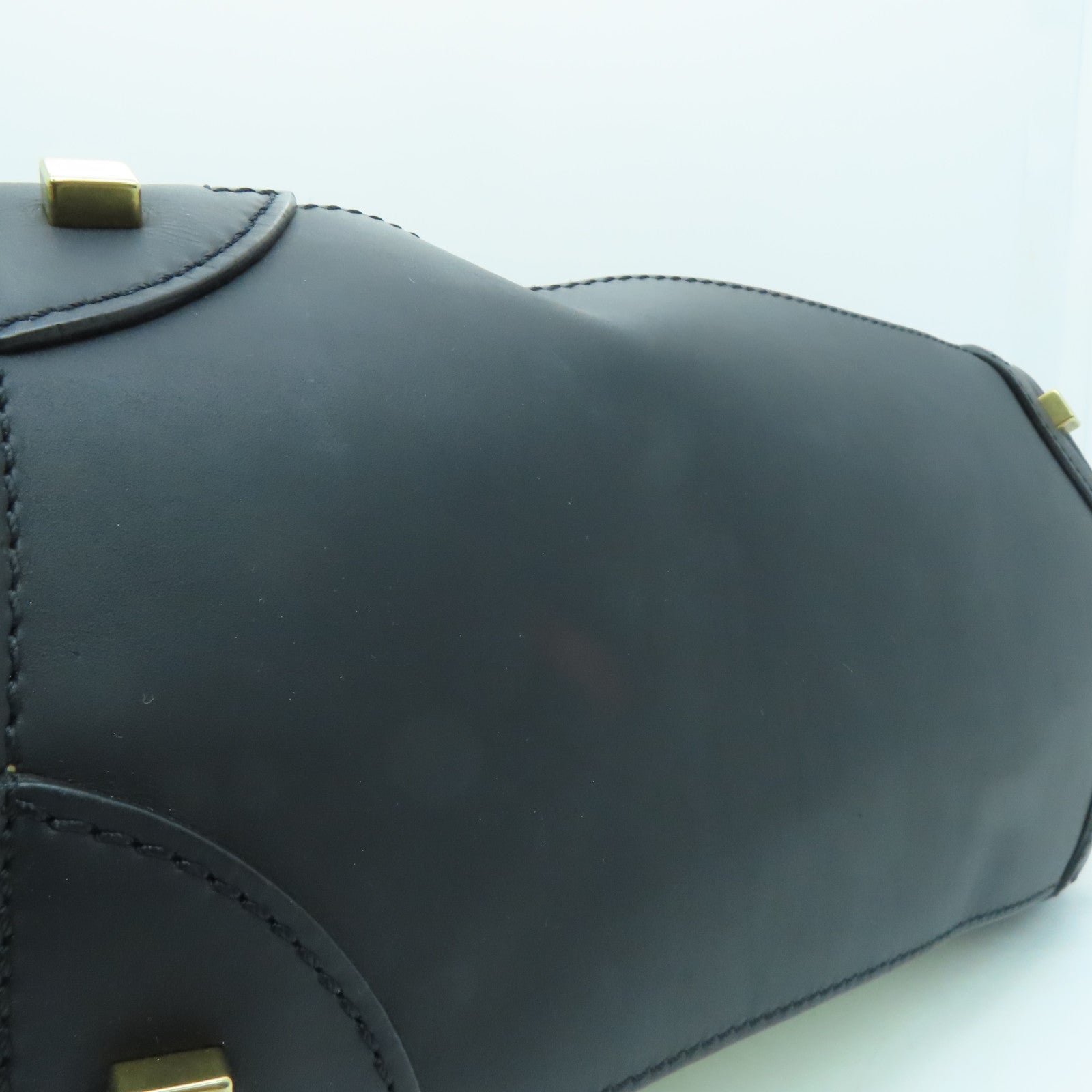 CELINE 牛皮皮革Mini Luggage金扣手挽袋米色/白色/黑色